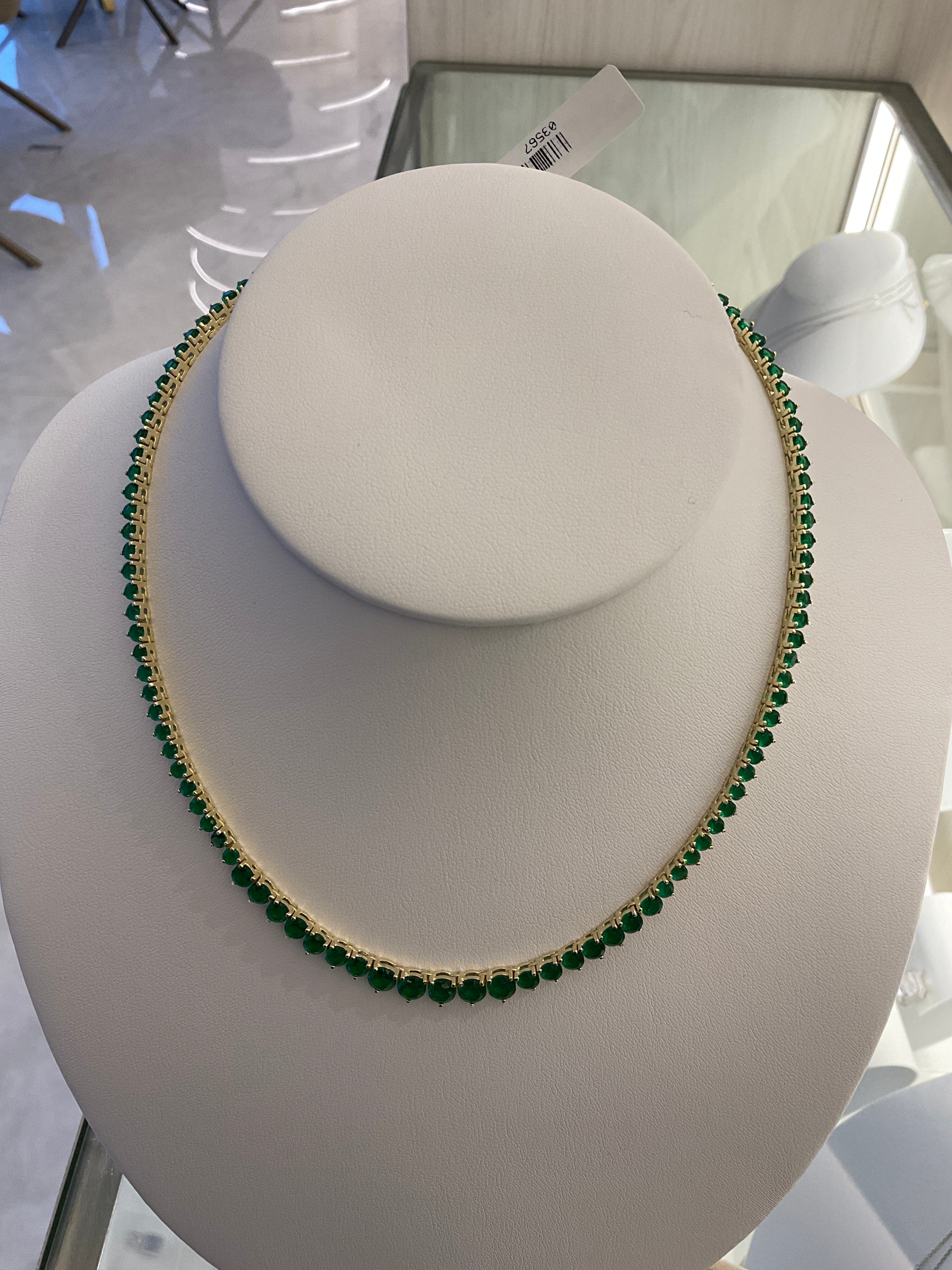 COLLAR P925 VERDE