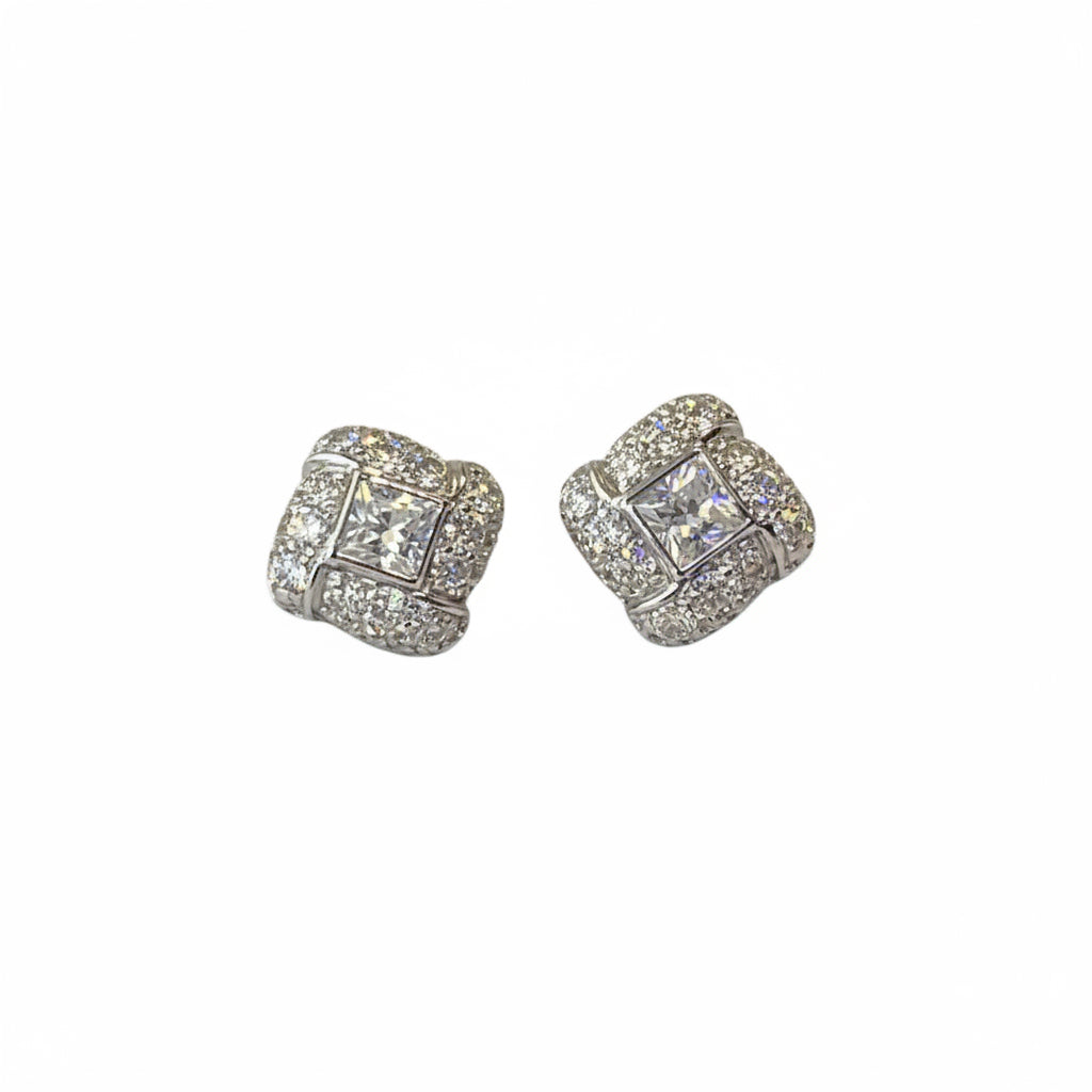 Aretes Rodio Plata
