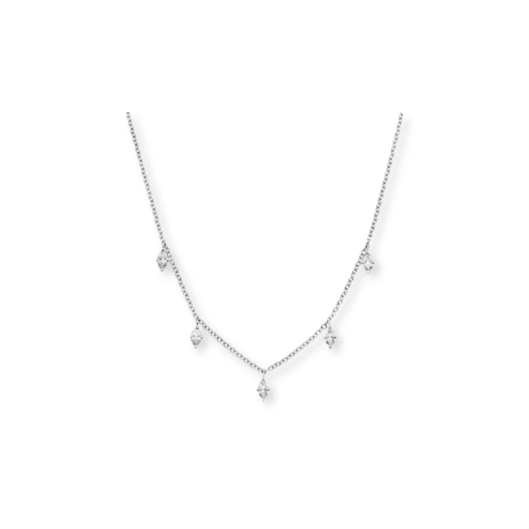 Collar con Marquise Colgando
