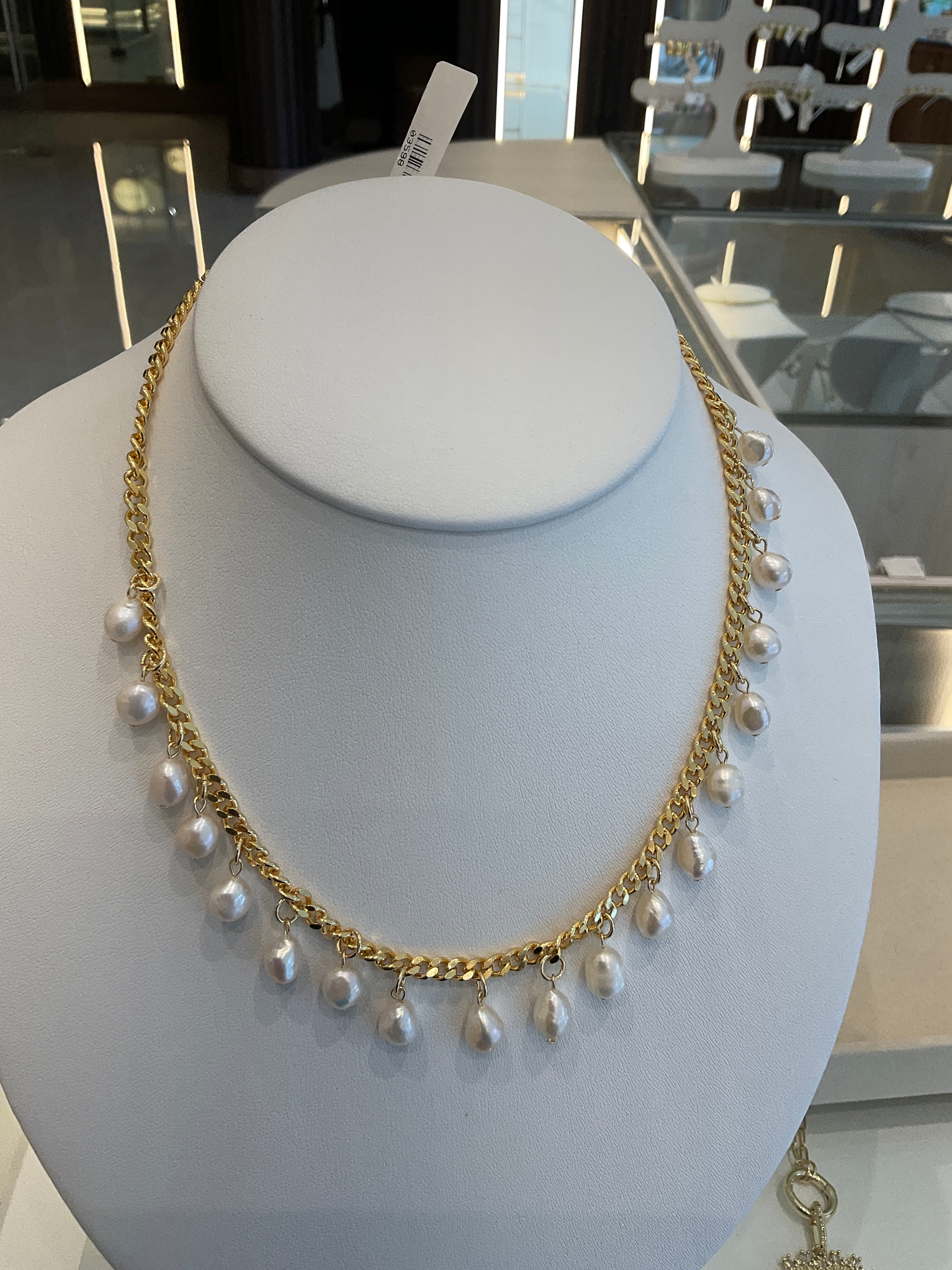 COLLAR GENUINE PEARL COLGANTES