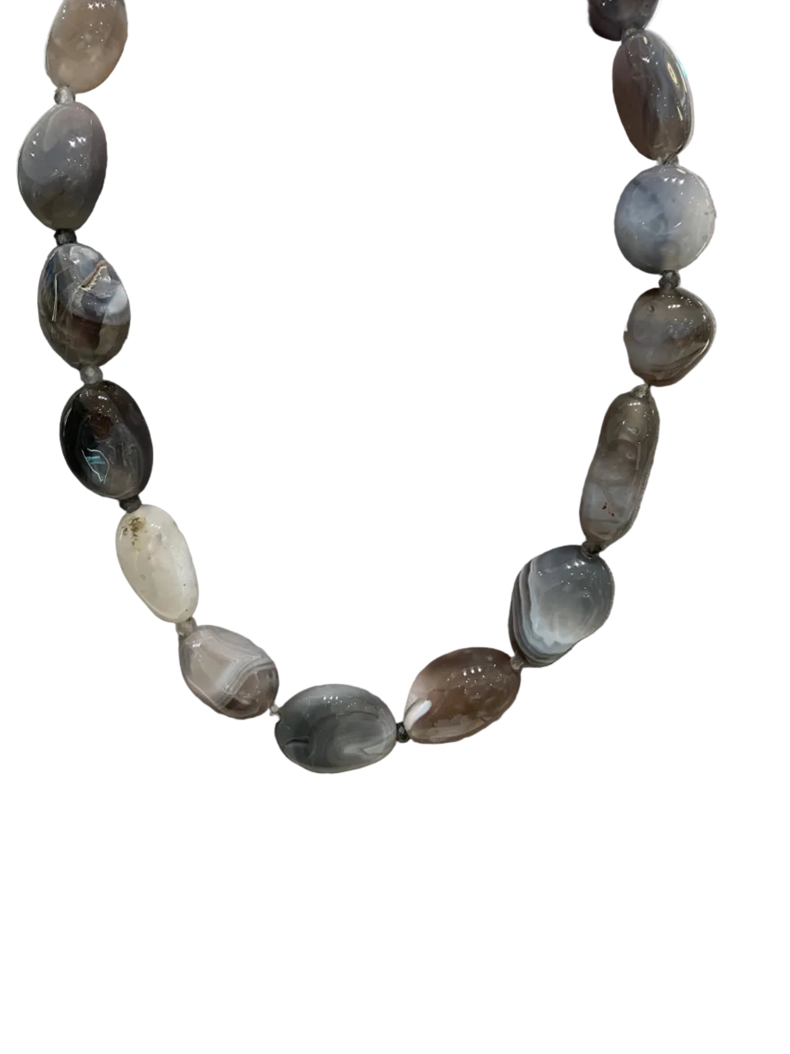 Collar Piedra Botswana con Cuarzo Negro