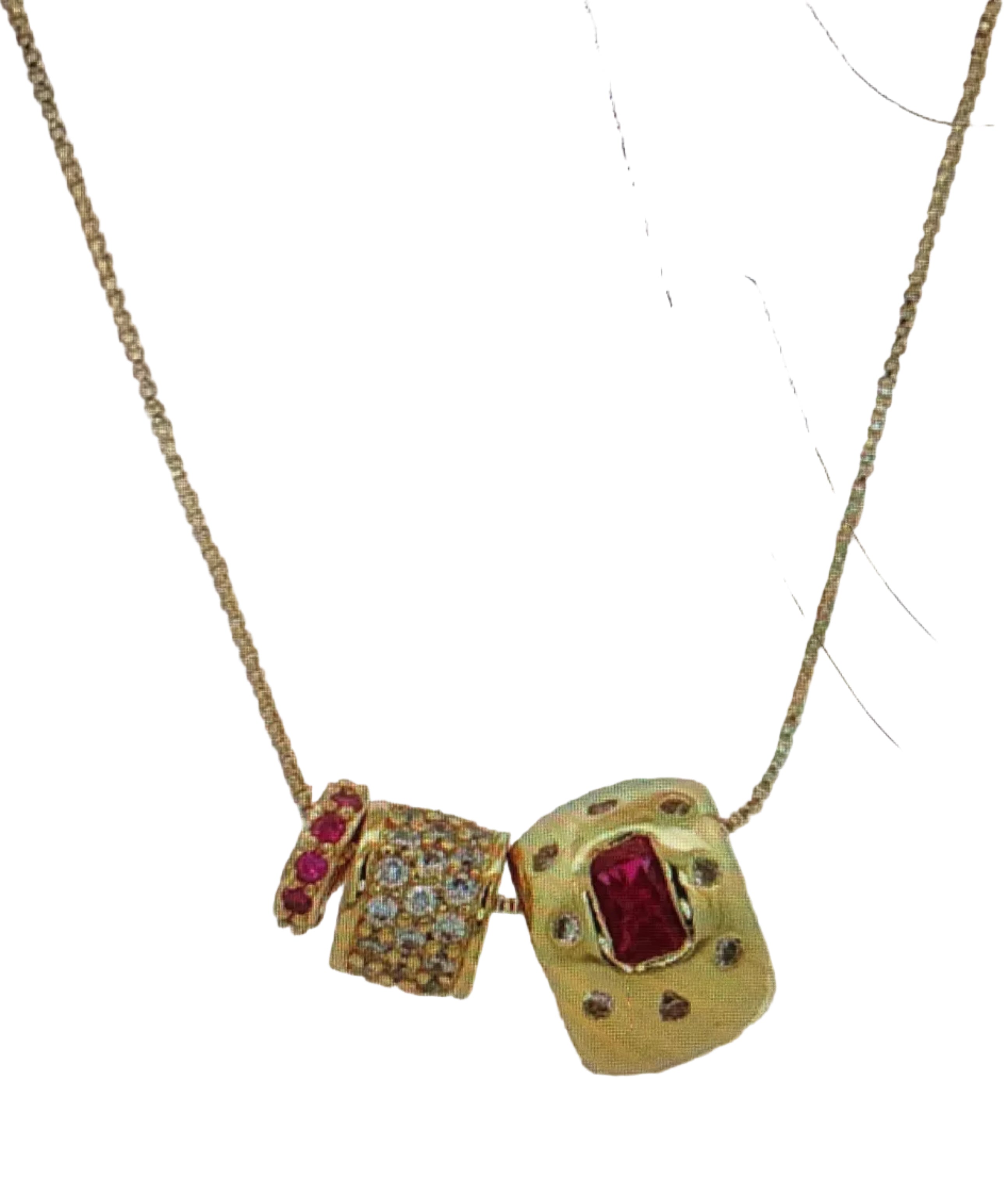 Gargantilla GF Charms Rojo y Fiusha