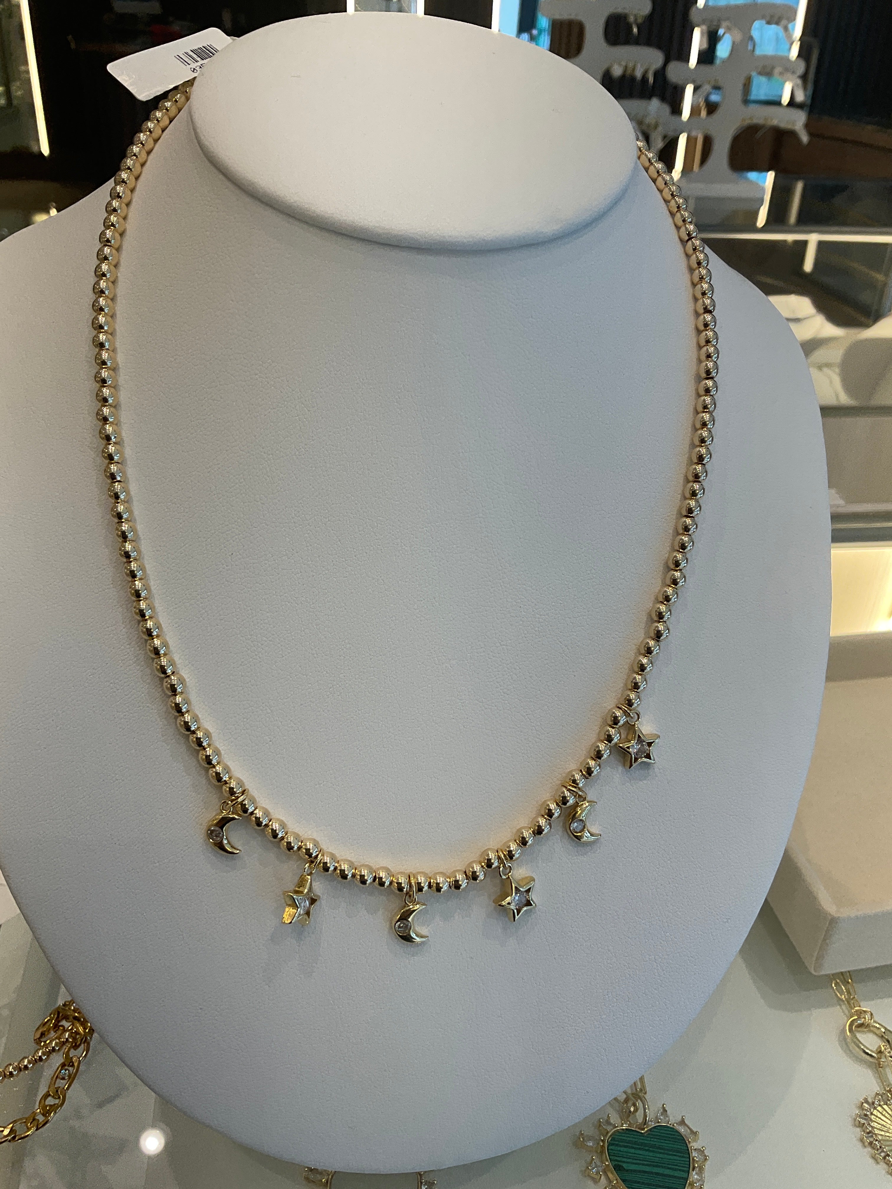 COLLAR DORADO ESTRELLAS LUNA 3587