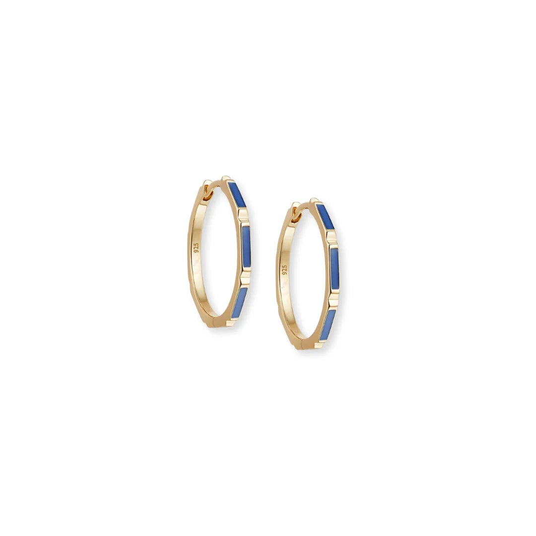Arracadas de Enamel Azul