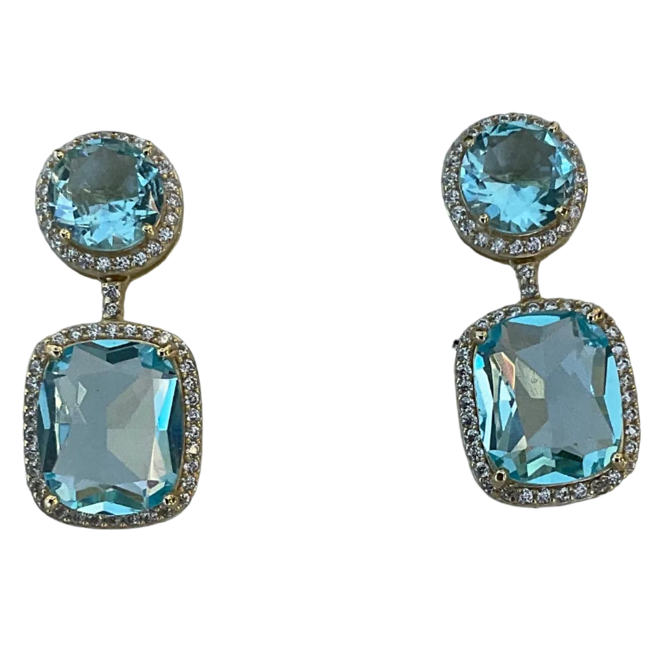 ARETE DROP AQUA C/DORADO P925