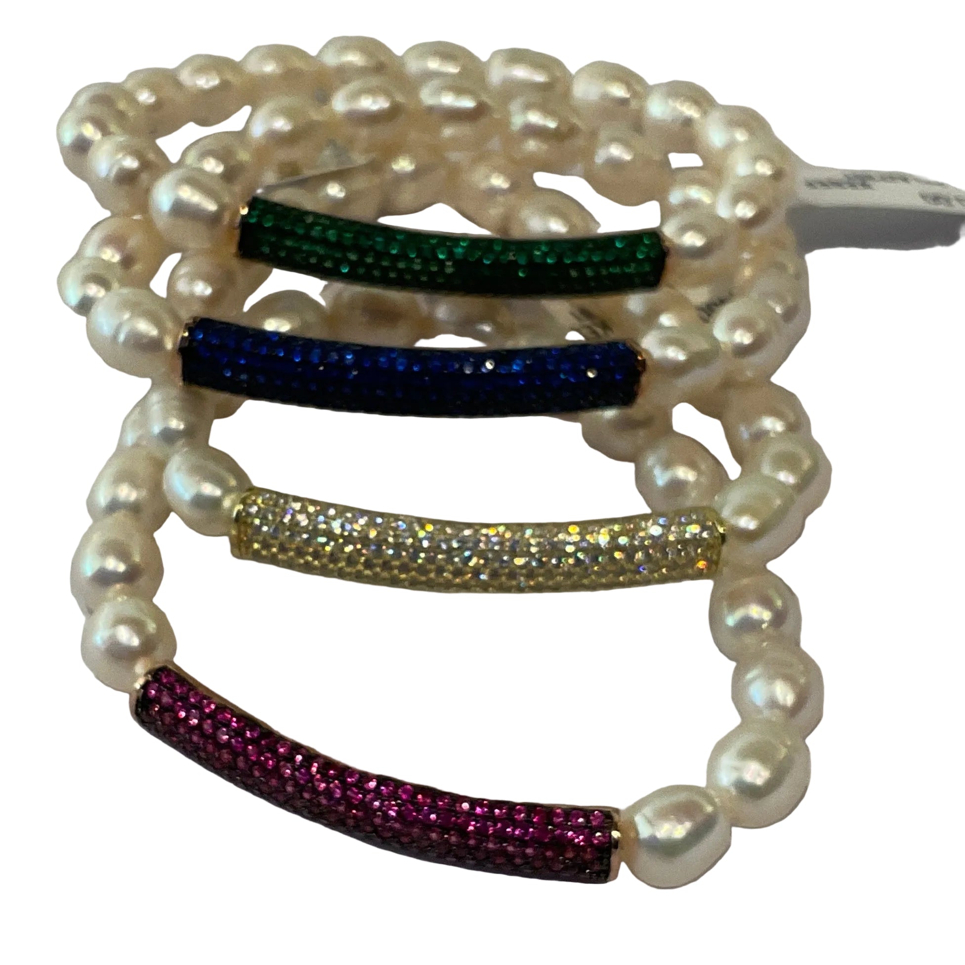 Pulsera Perla con Barra Zirconias