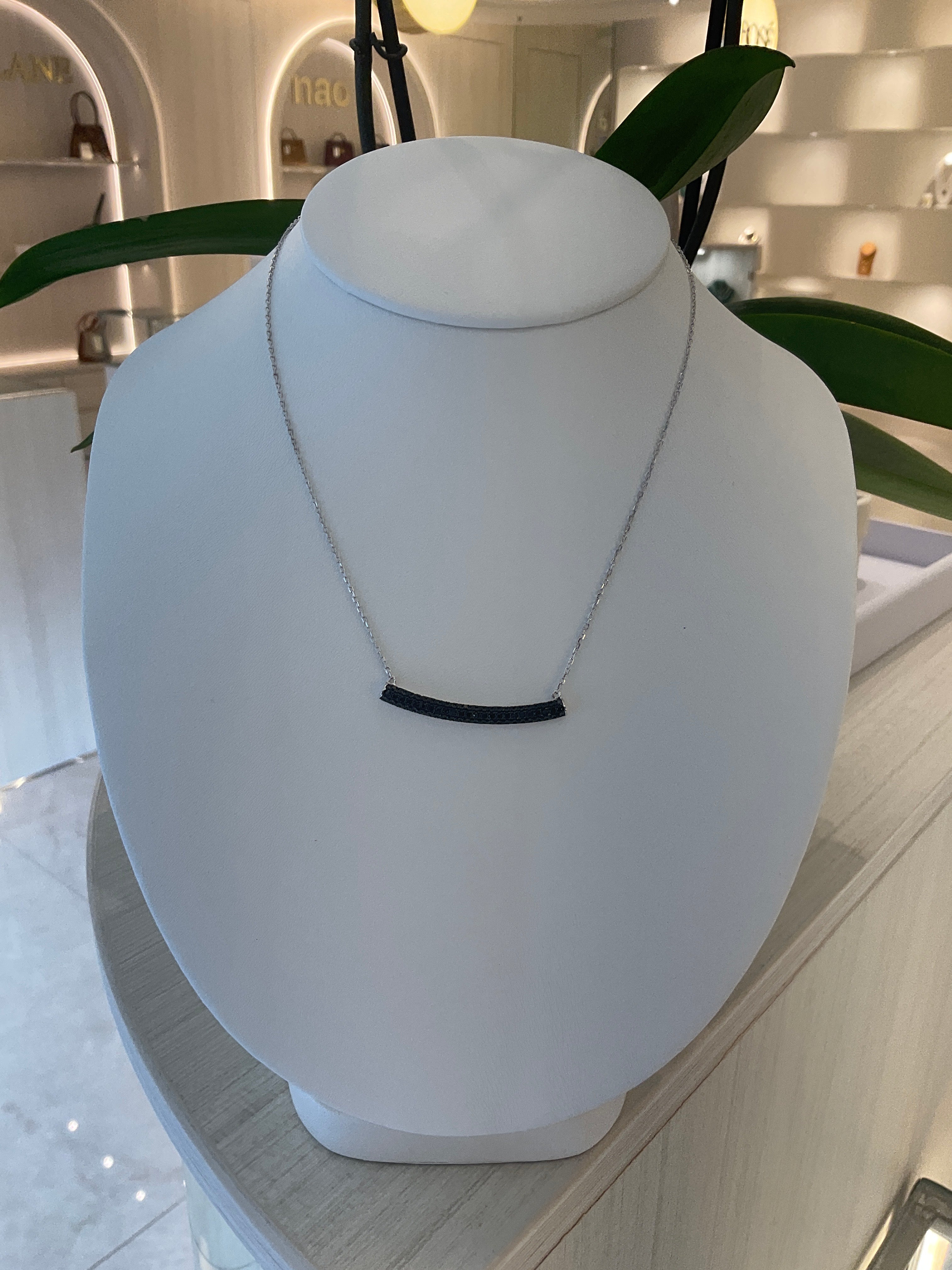 COLLAR P925 BAR PAVE COLORES