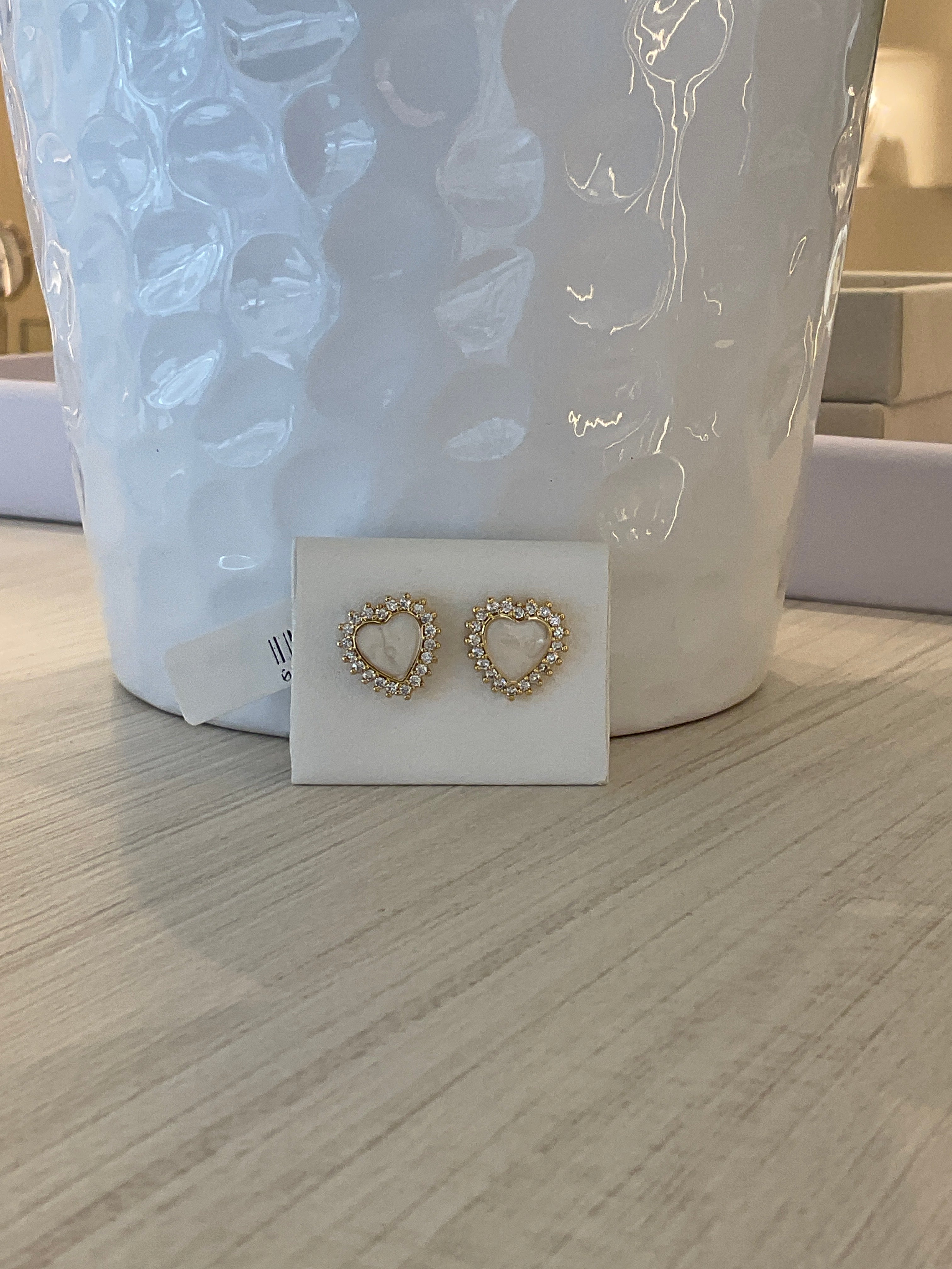 ARETE CZ HEART STUD