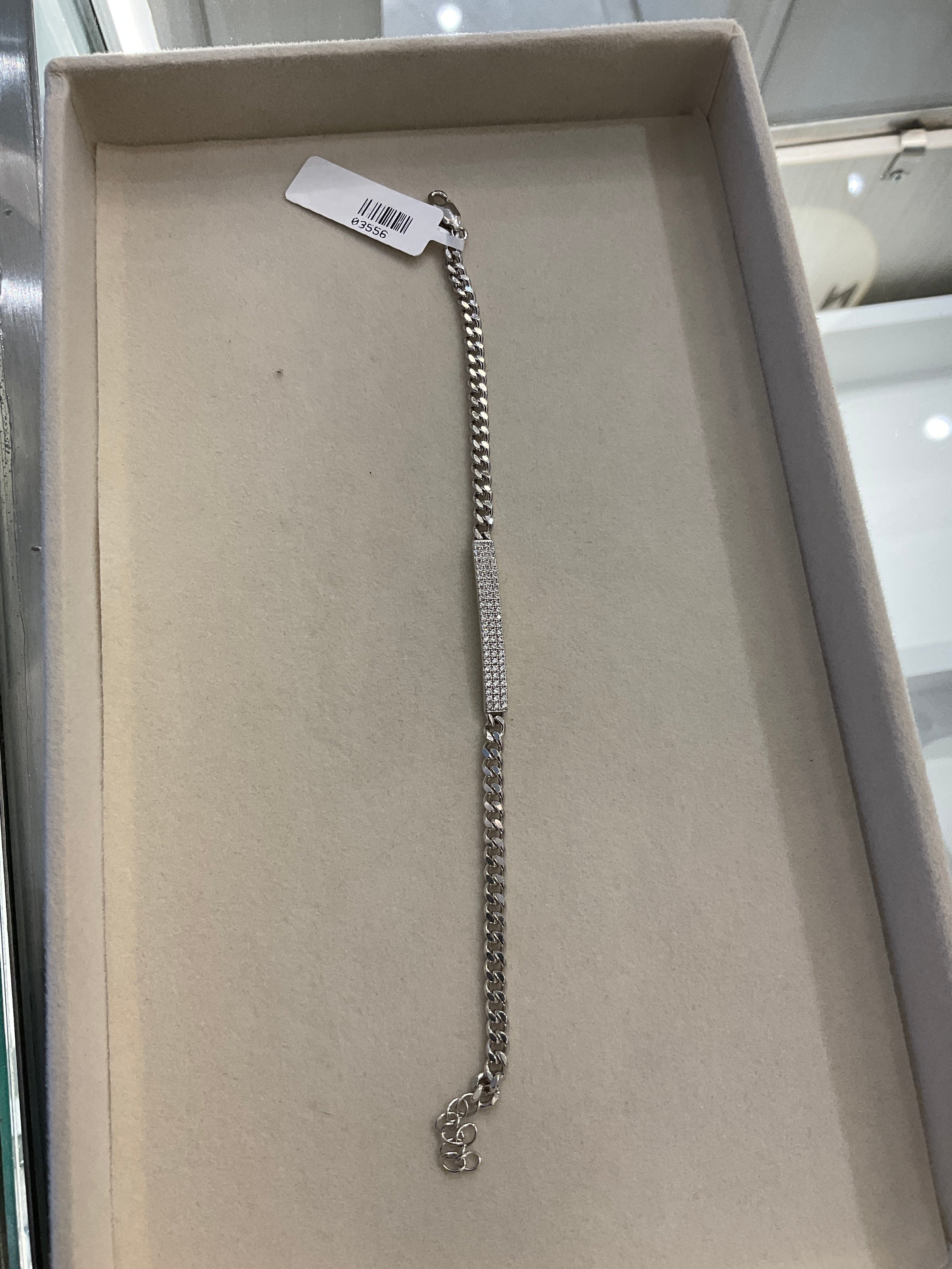 PULSERA P925 BAR PAVE