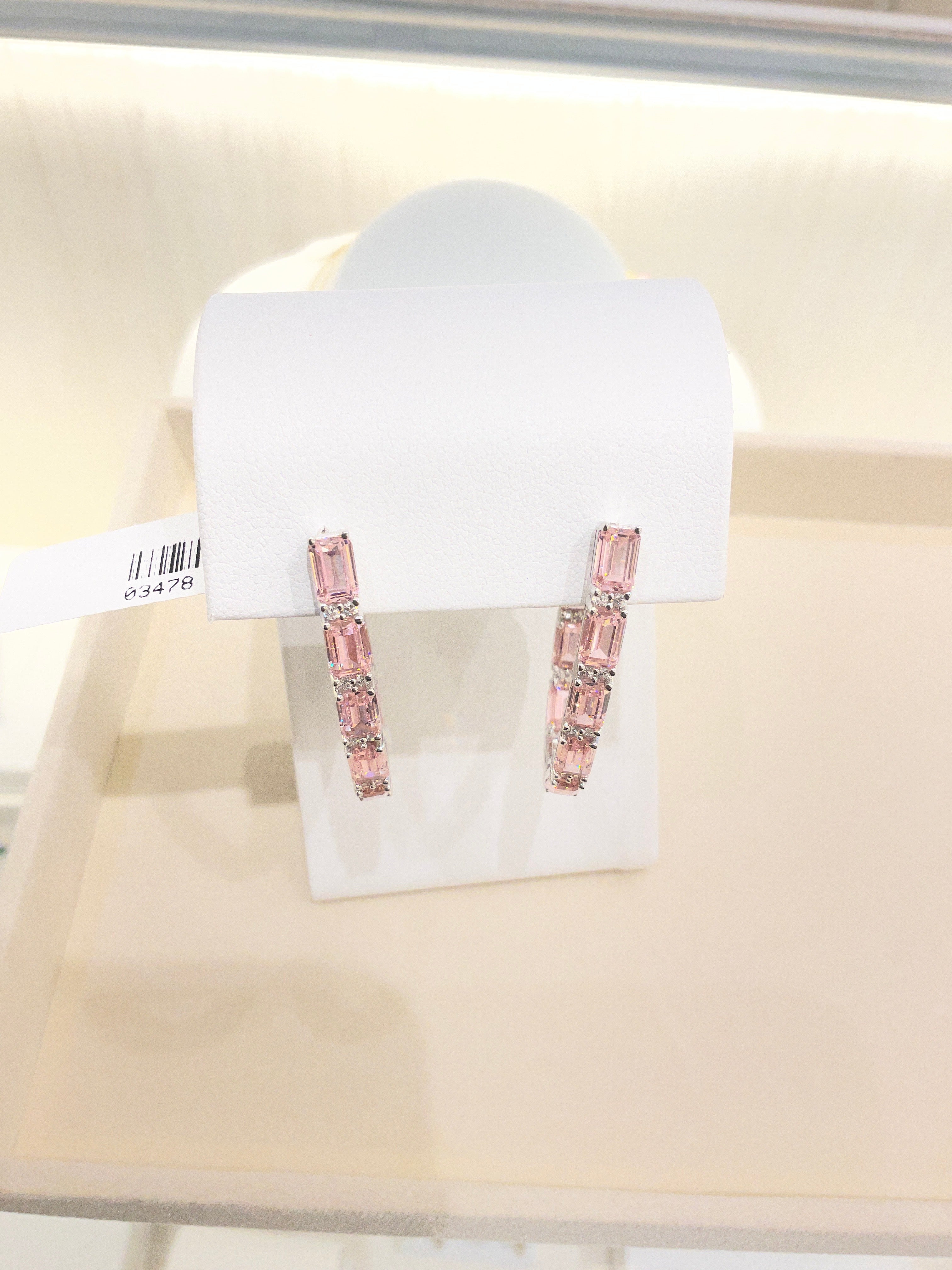ARETE ROSA P925 ARRACADA OVAL