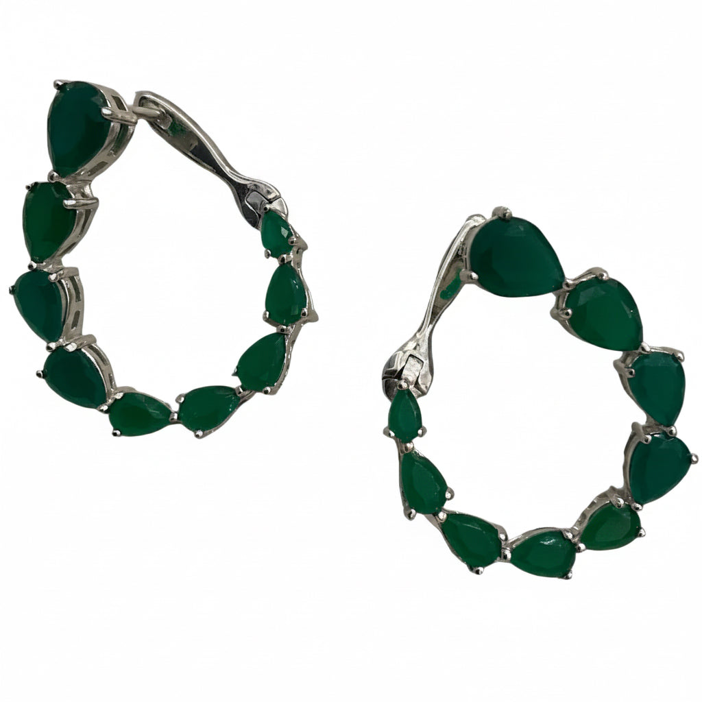 ARETE LAGRIMAS VERDE P925