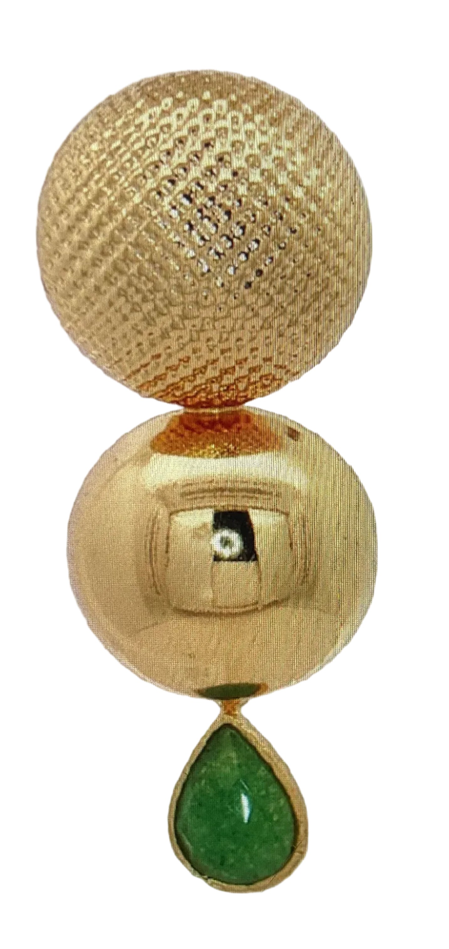 Arete GF Chunky Gota Verde