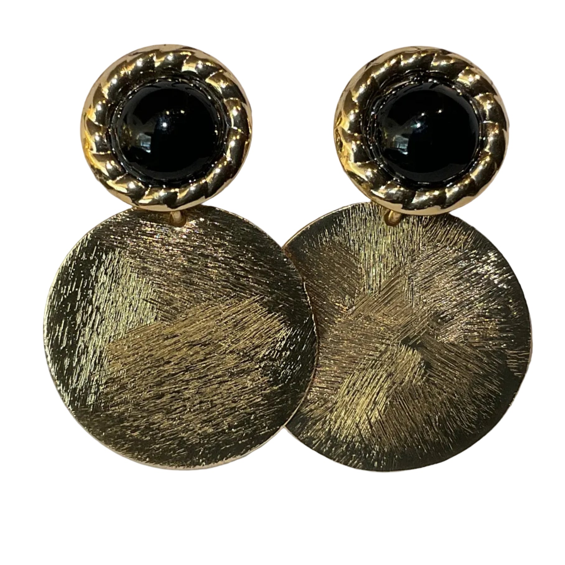 Arete GF Chunky Resina Negro