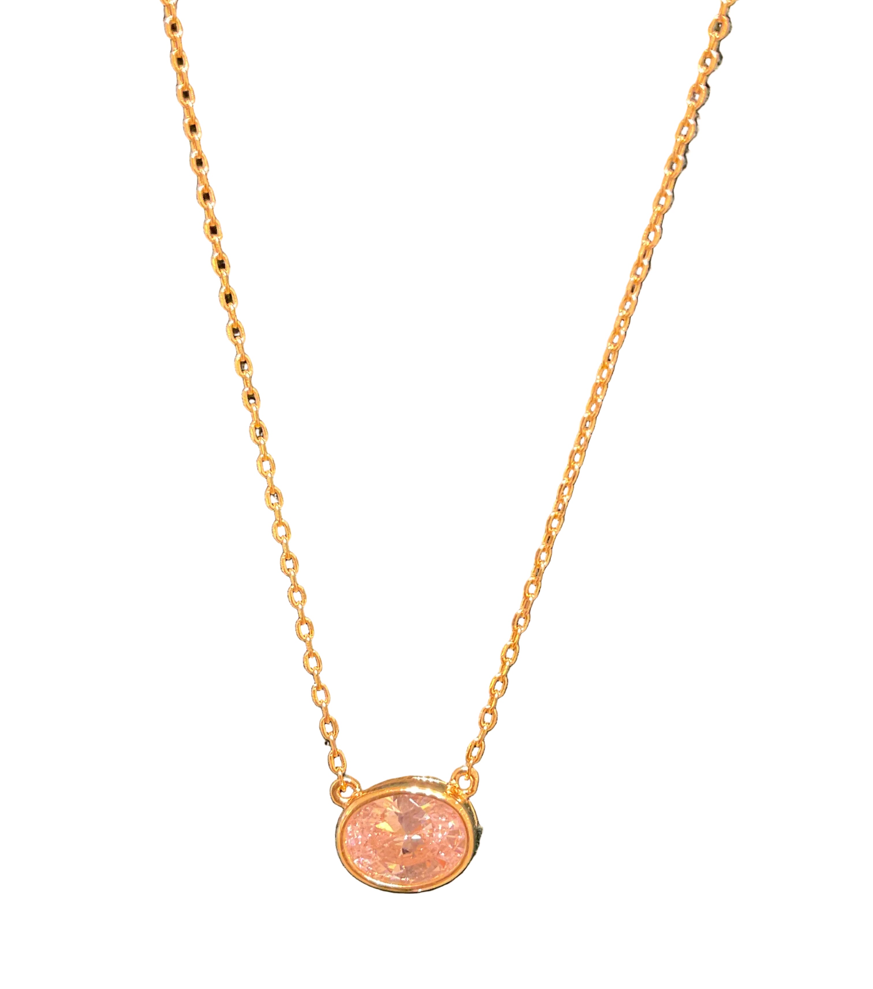 Collar Zirconia Oval Biselada