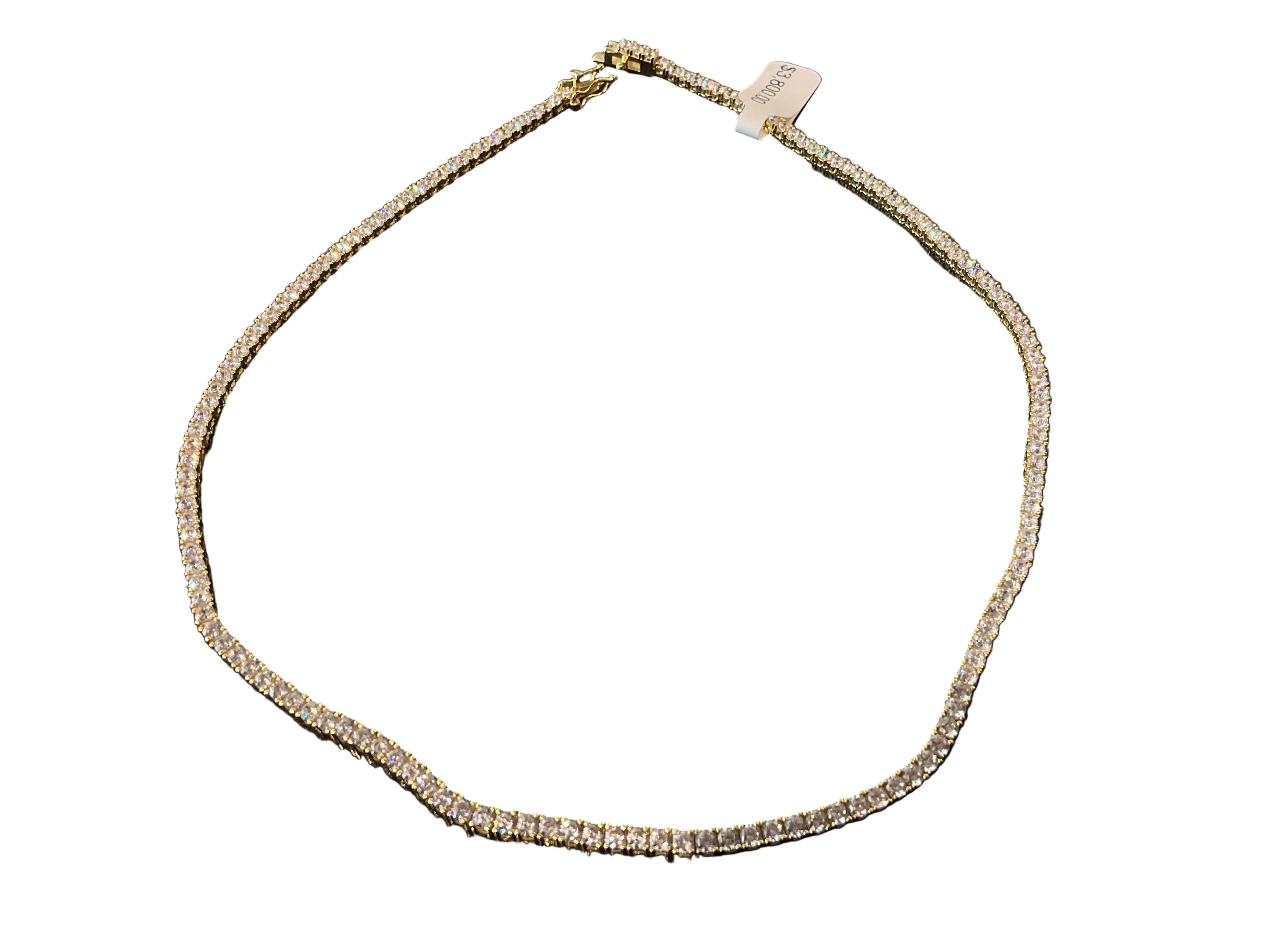 Collar Tennis Grueso Dorado
