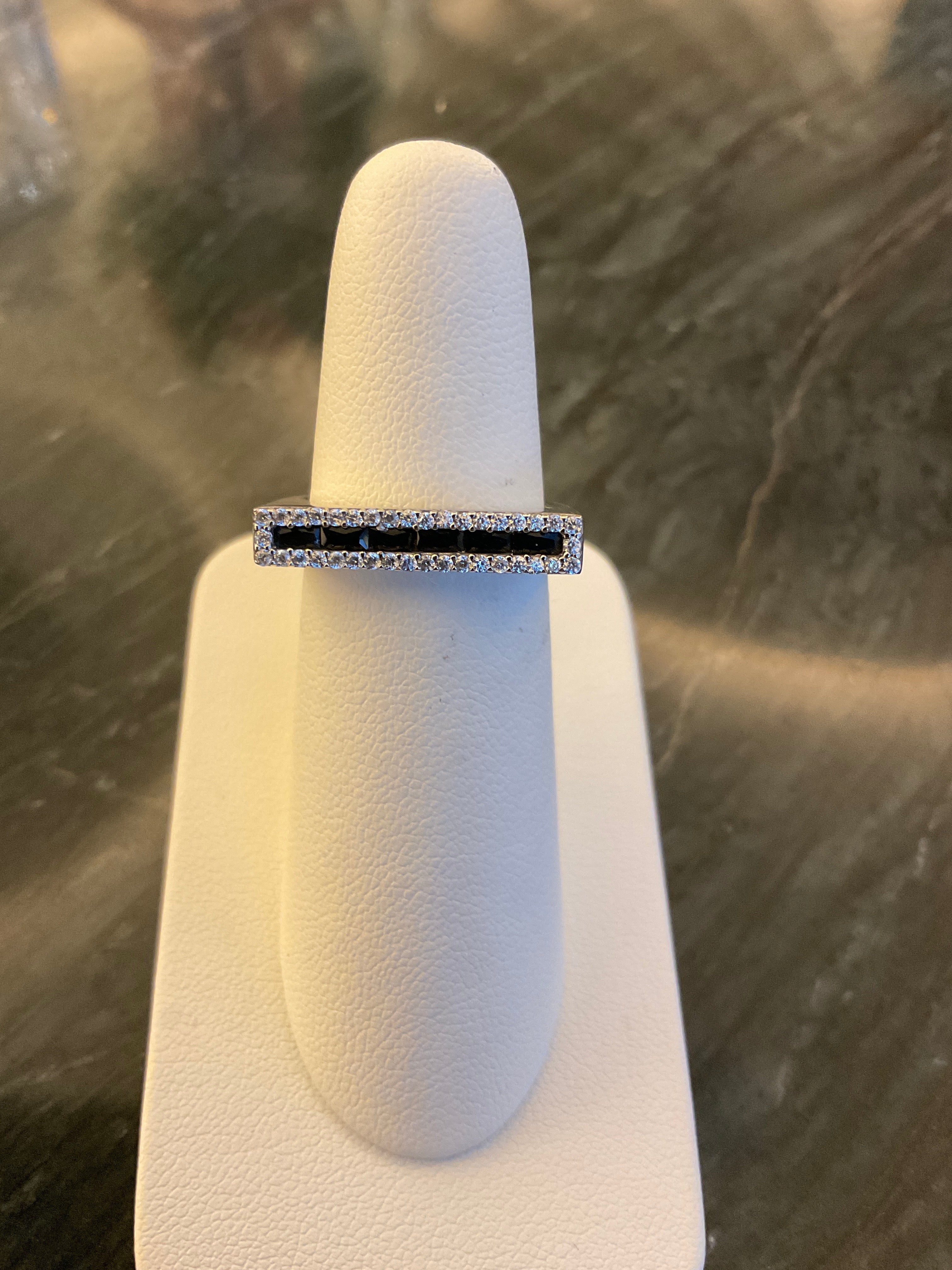 Anillo Plata Plateada Negro 4