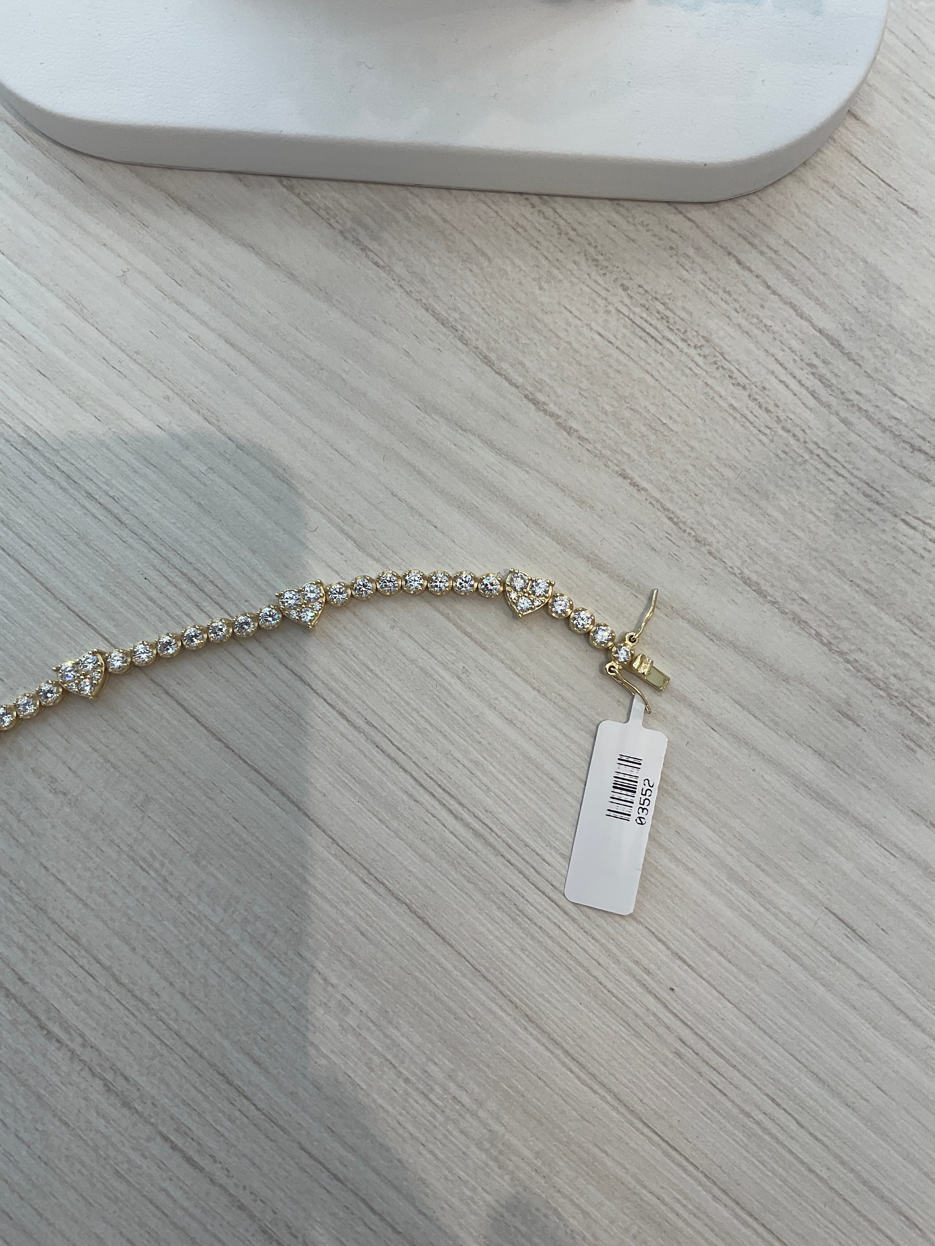 PULSERA TENNIS P925 CORAZONES