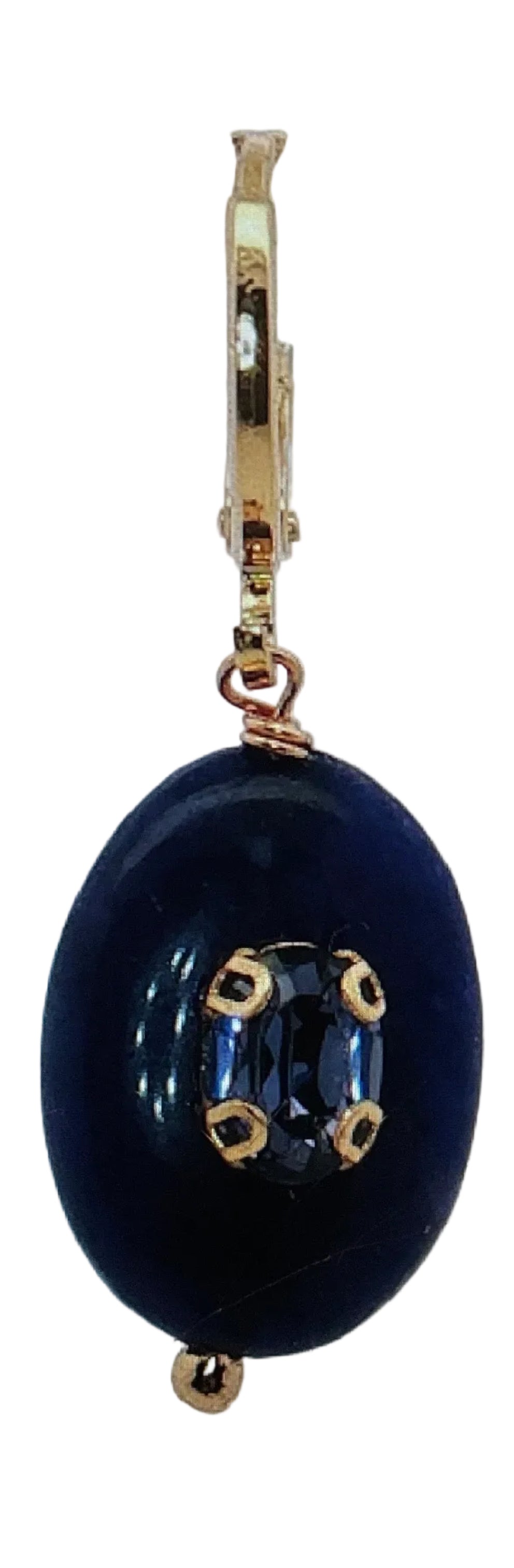 Arete GF Colgante Resina Azul