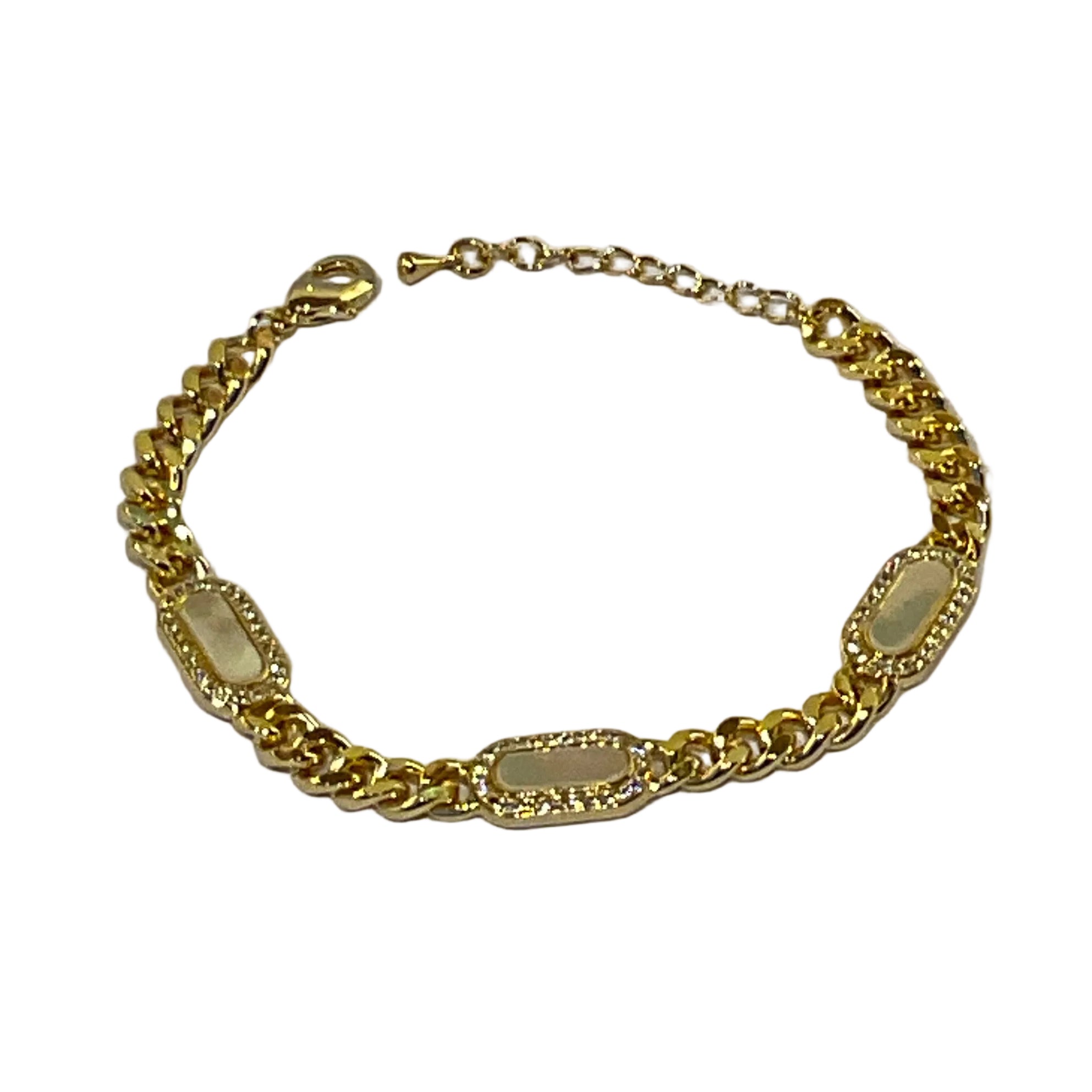 Pulsera Chapa Oro Dorado