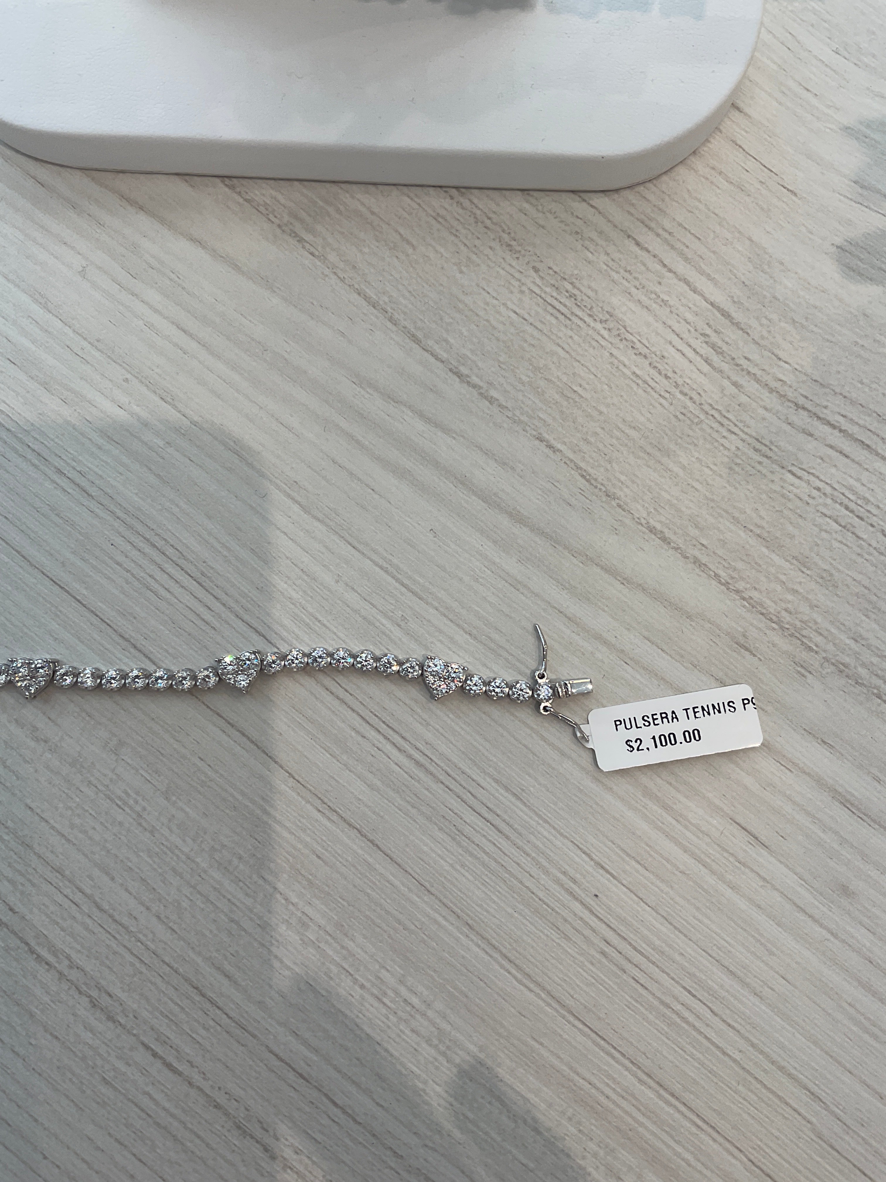 PULSERA TENNIS P925 CORAZONES