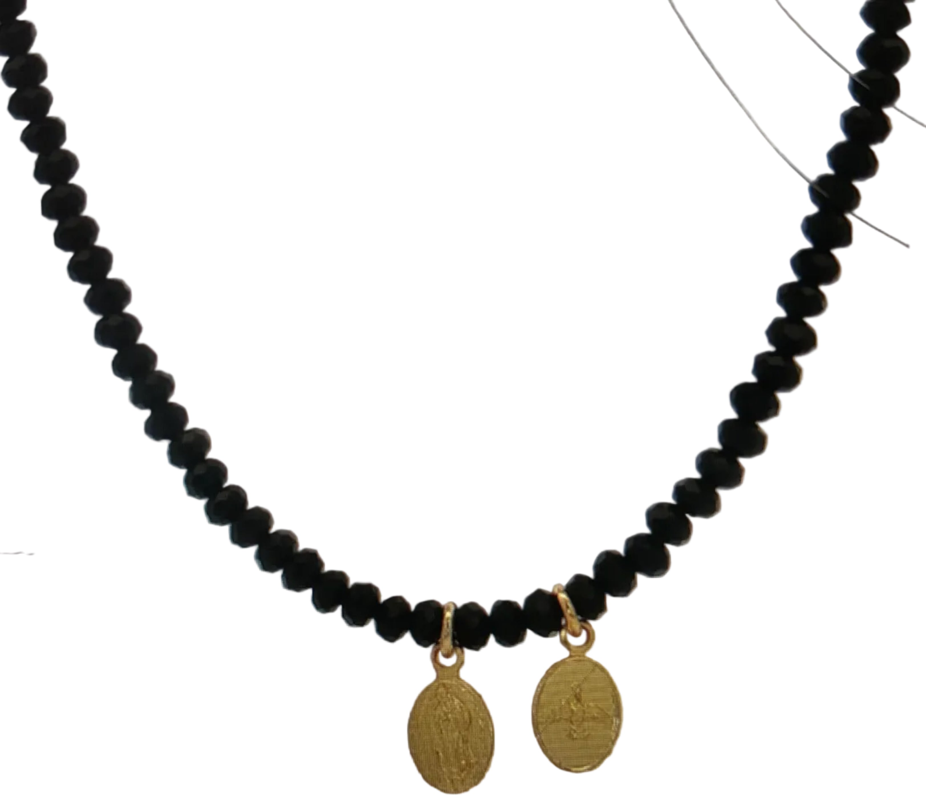 Collar GF Negro Chakiras Virgen