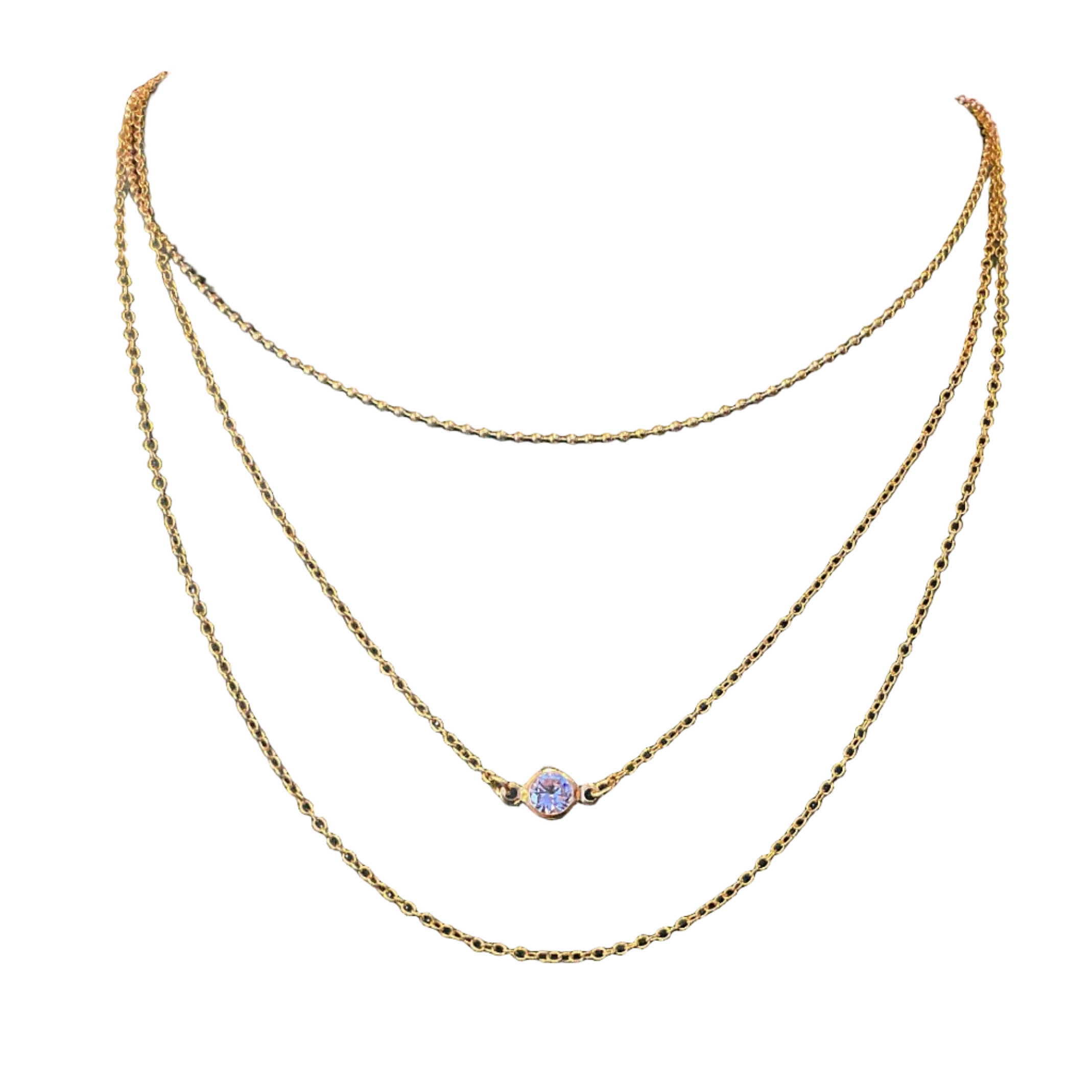 Cadena Layered Ipê Gold Filled