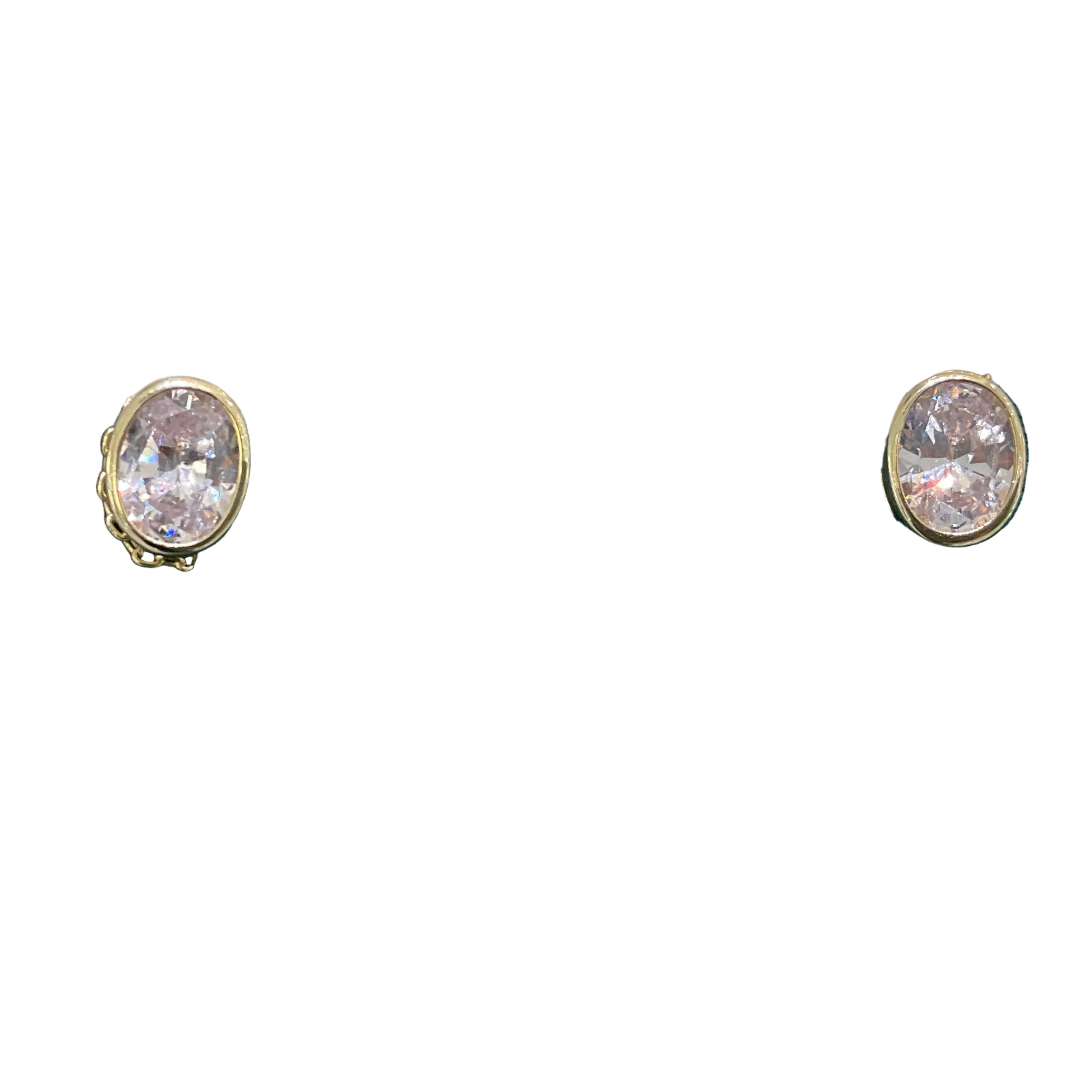 Arete de Plata Biselado Oval