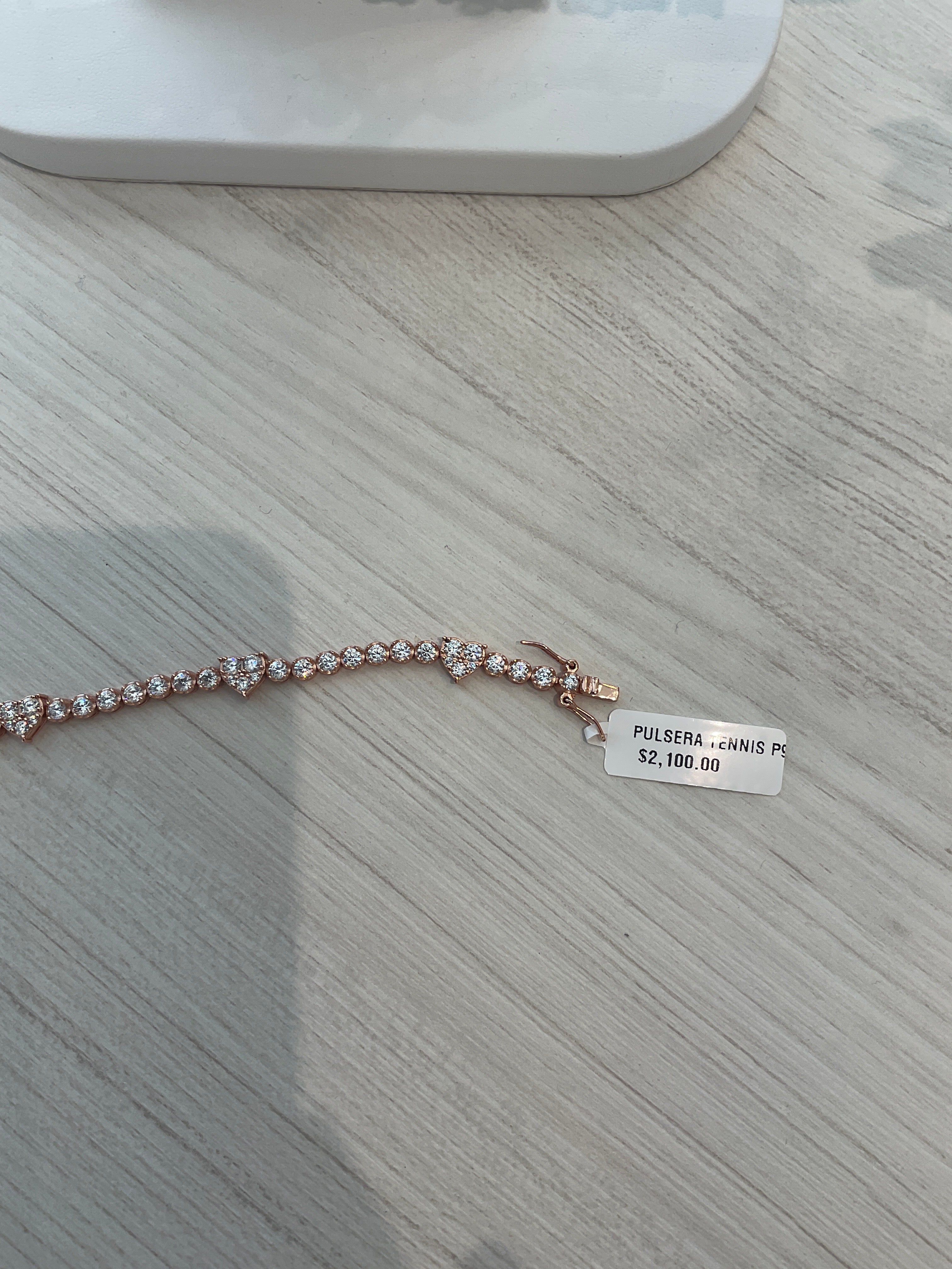 PULSERA TENNIS P925 CORAZONES