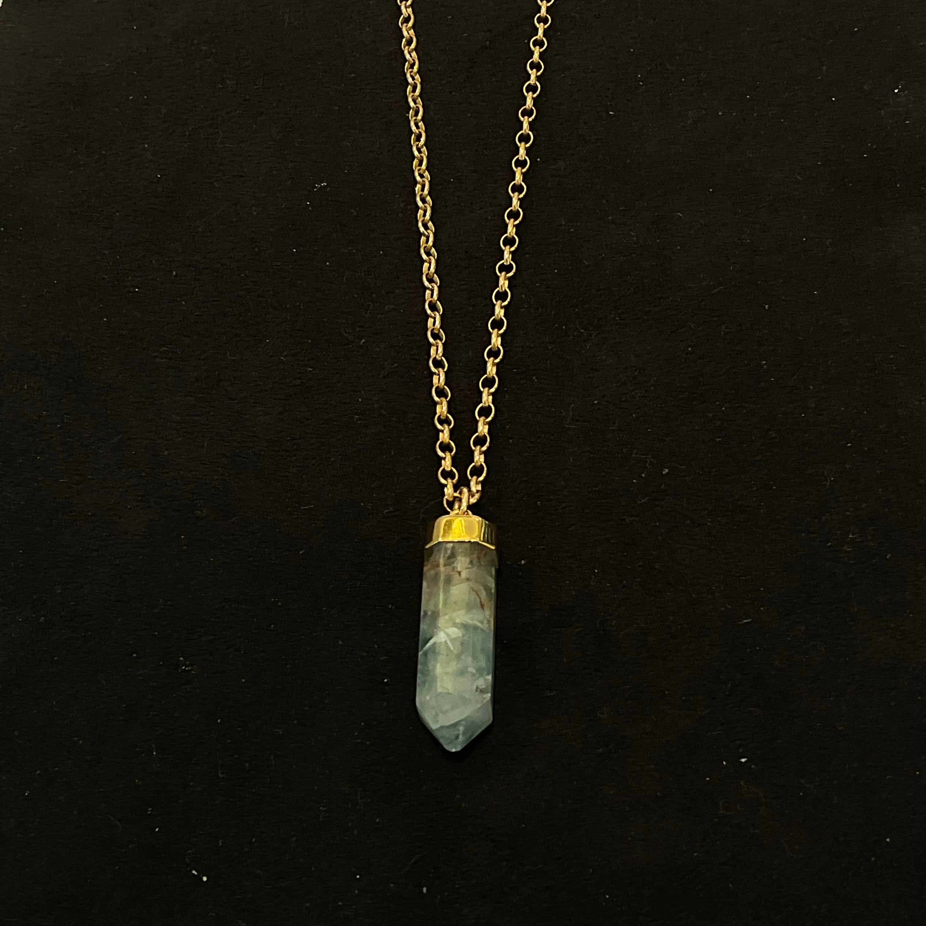 COLLAR CUARZO FLUORITA