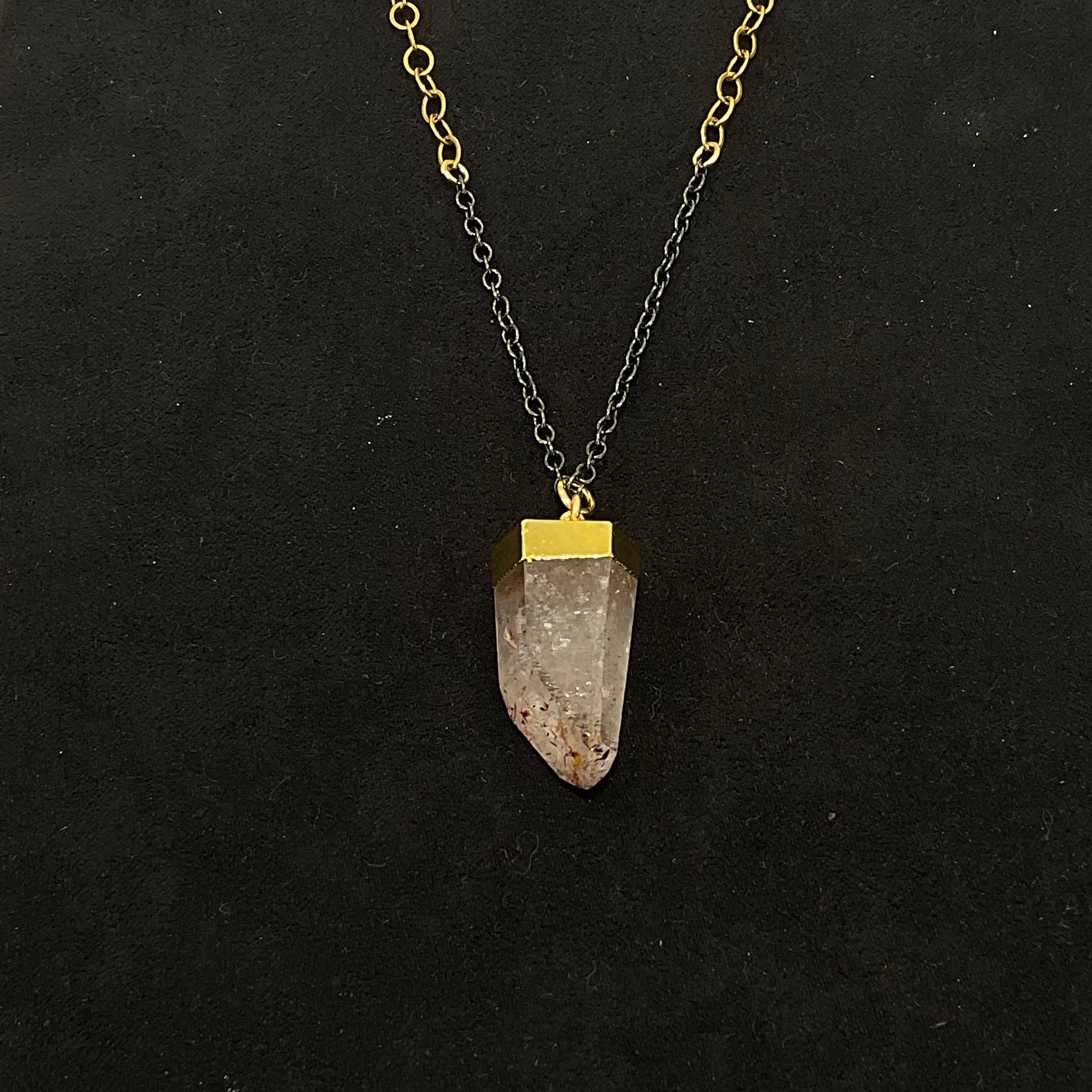COLLAR CUARZO MUSGOSO CAFÉ