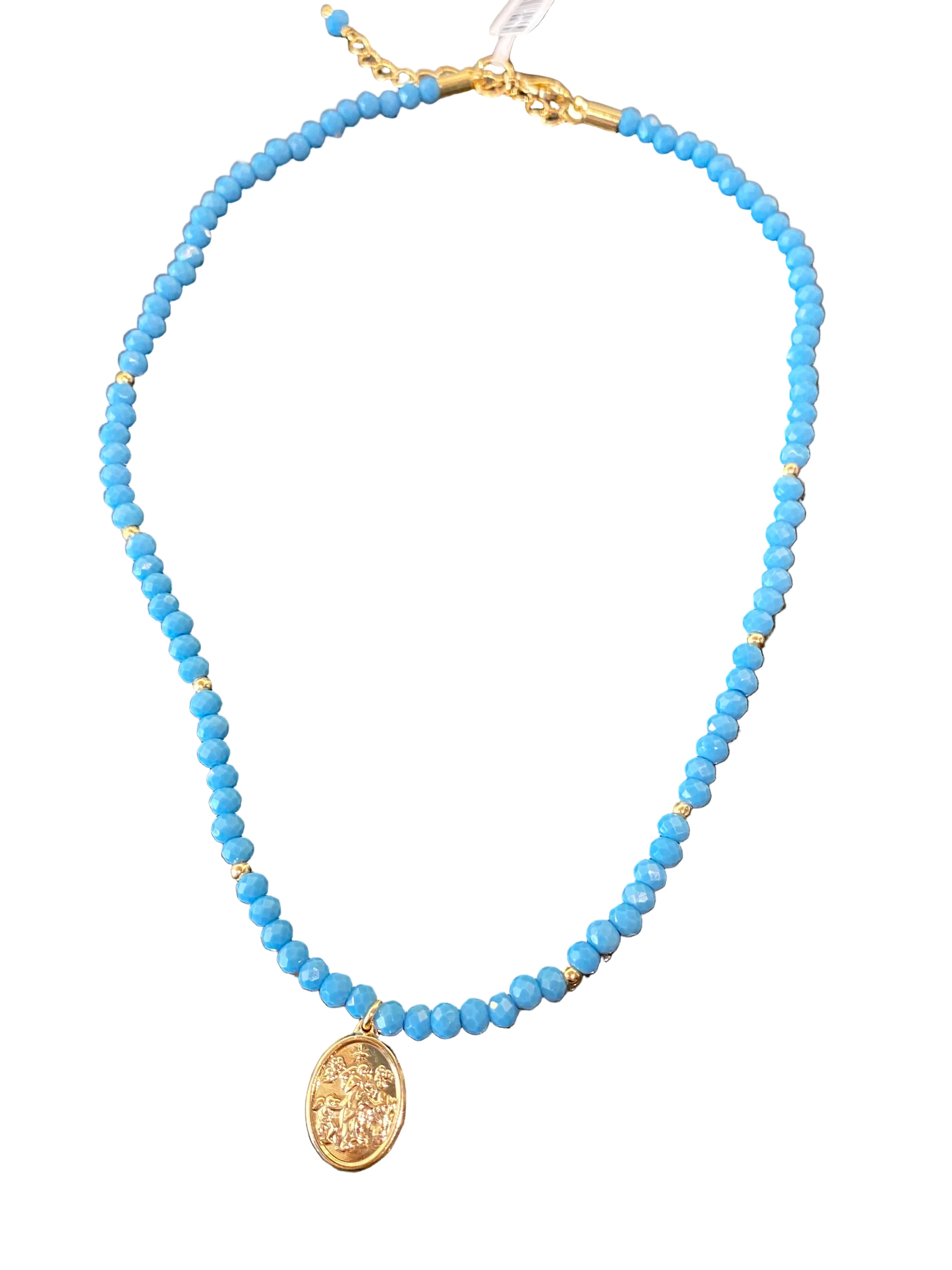 Collar Piedras Dije Santo