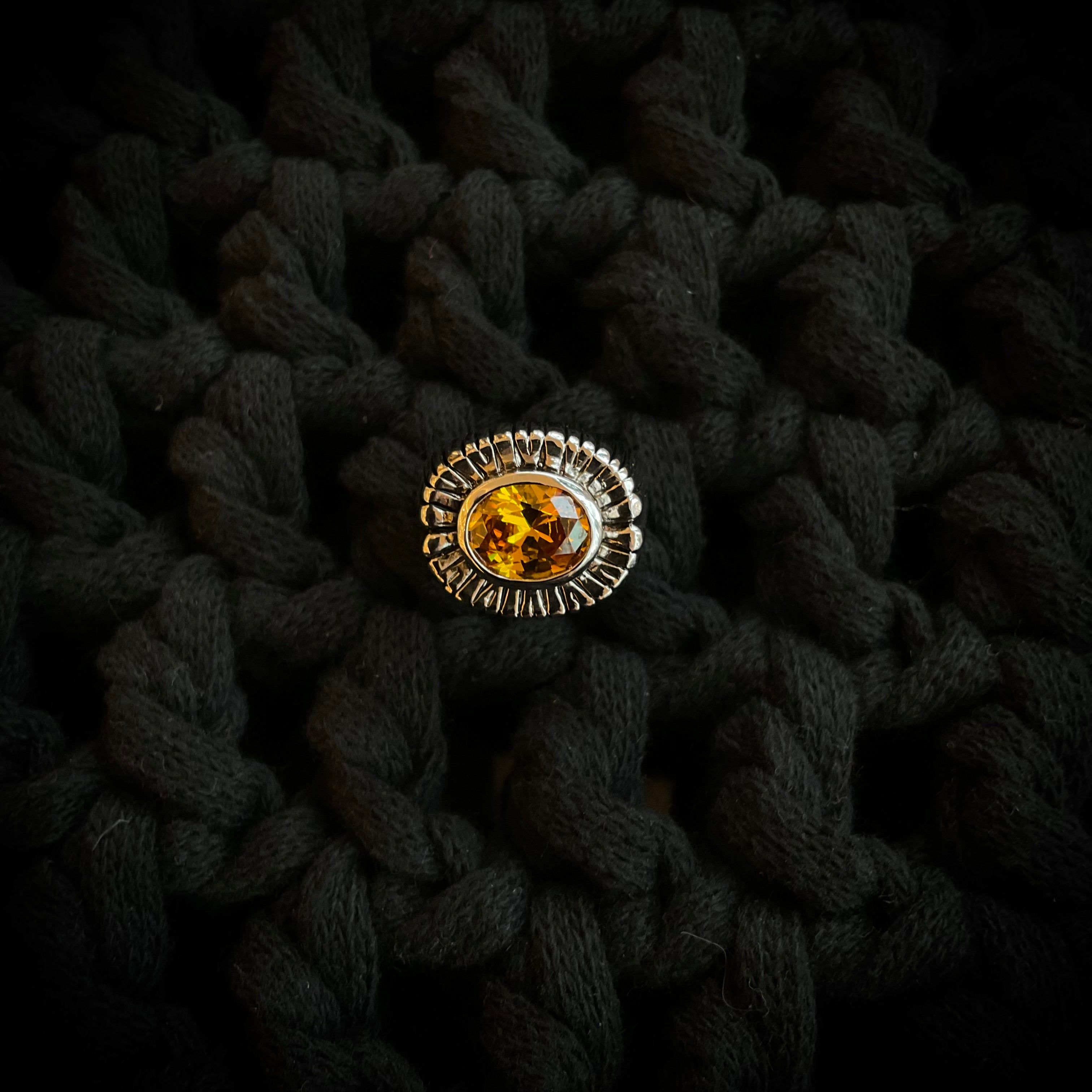 Anillo Rodio Naranja