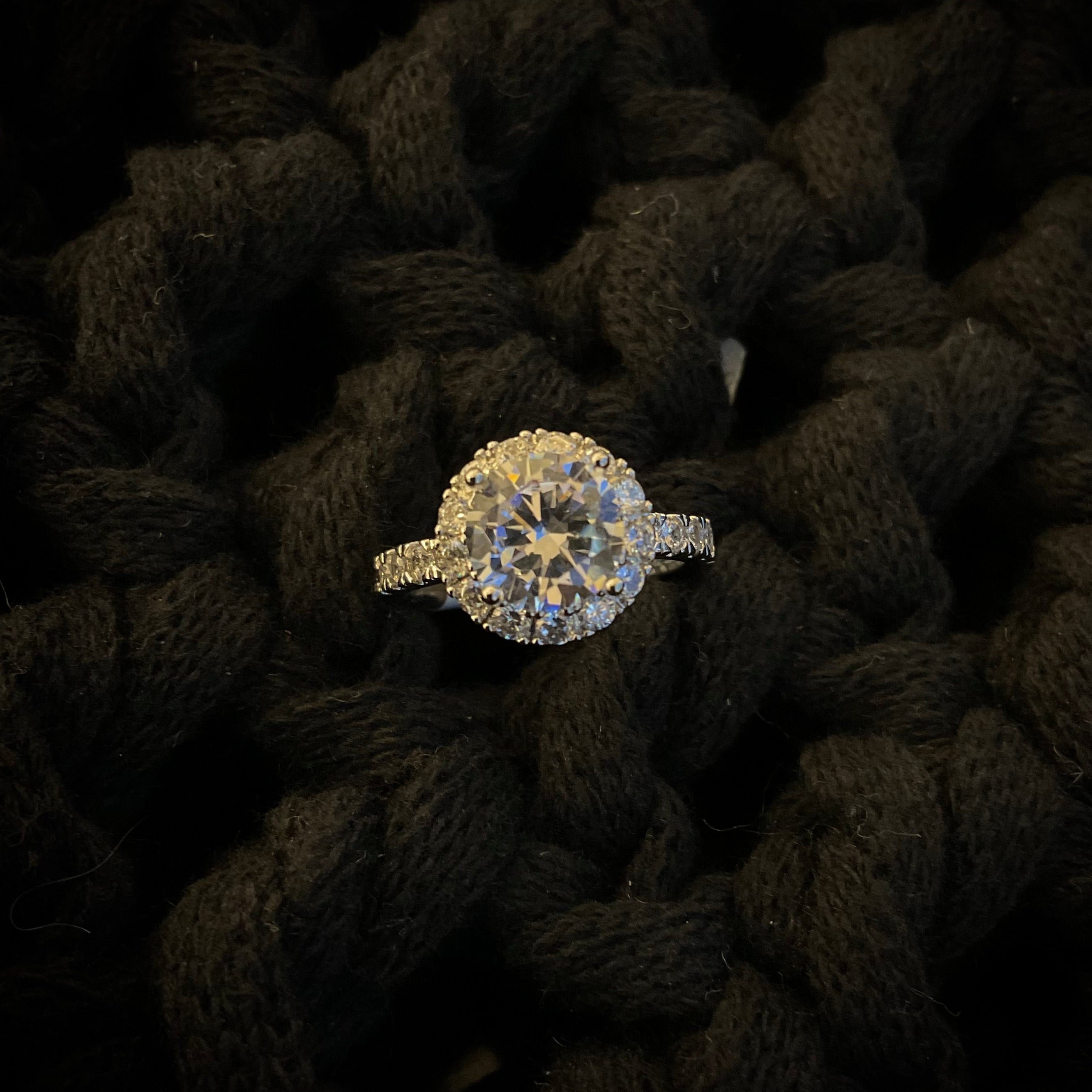 Anillo Rodio Cristalino 5