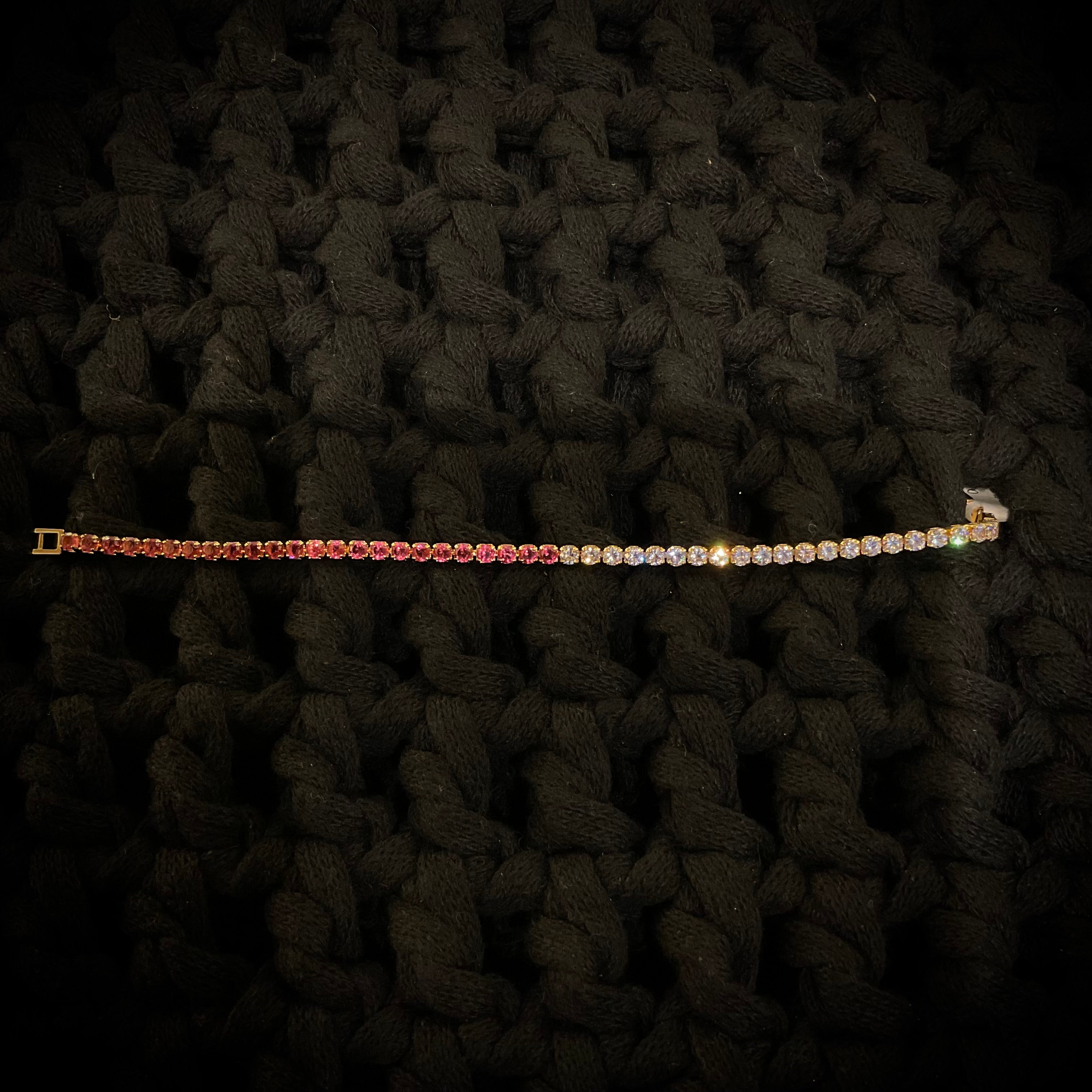 Pulsera Chapa de Oro Rojo