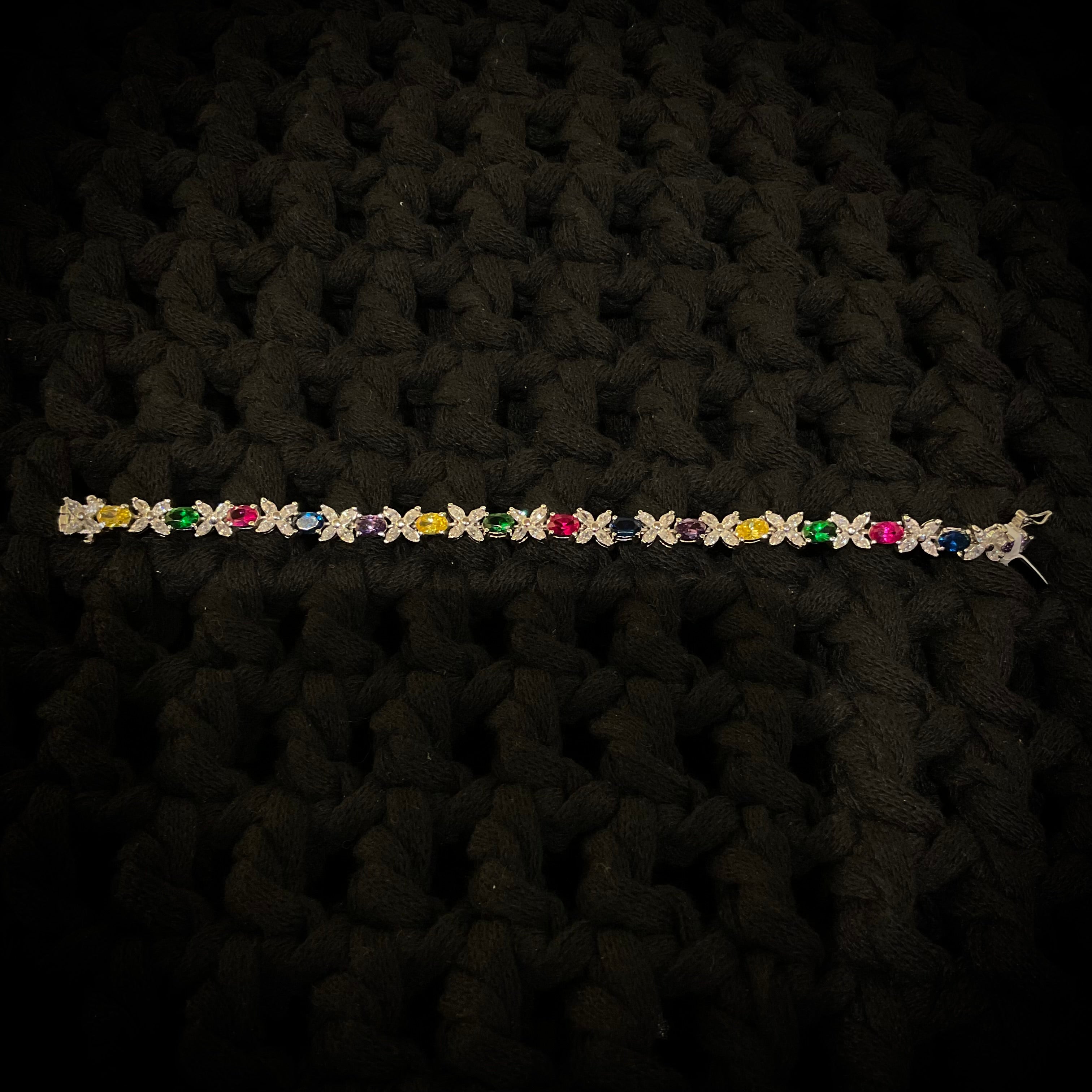 Pulsera Plata Plateada Multicolor 3