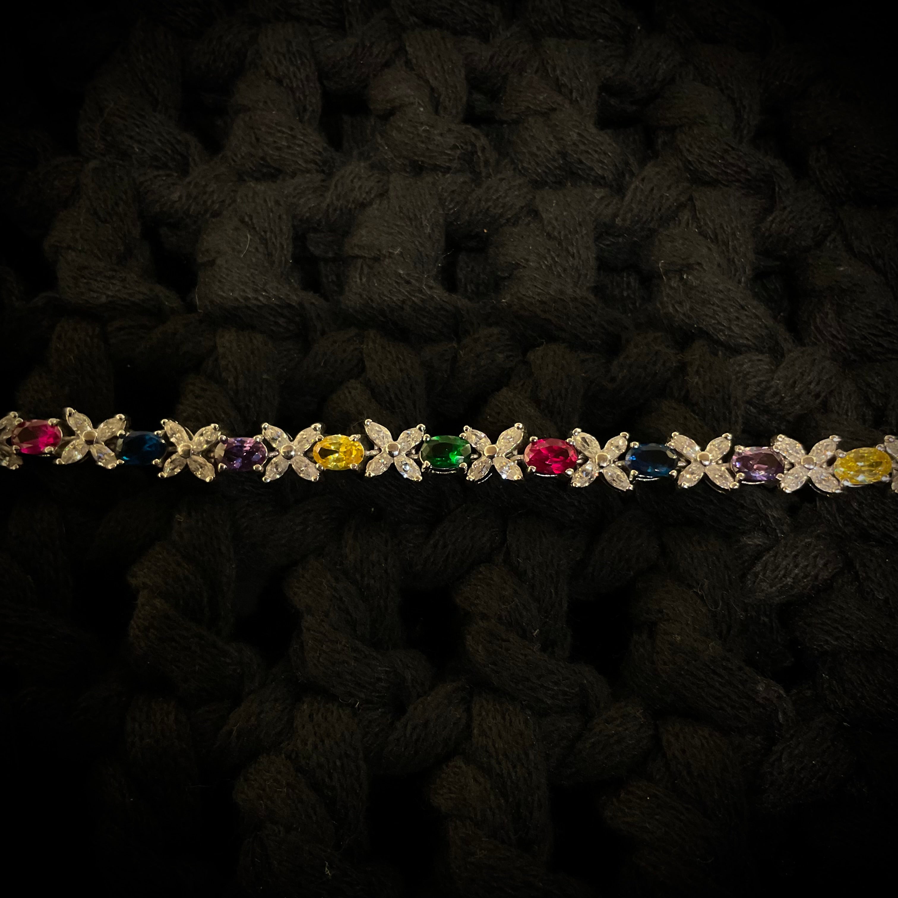 Pulsera Plata Plateada Multicolor 3
