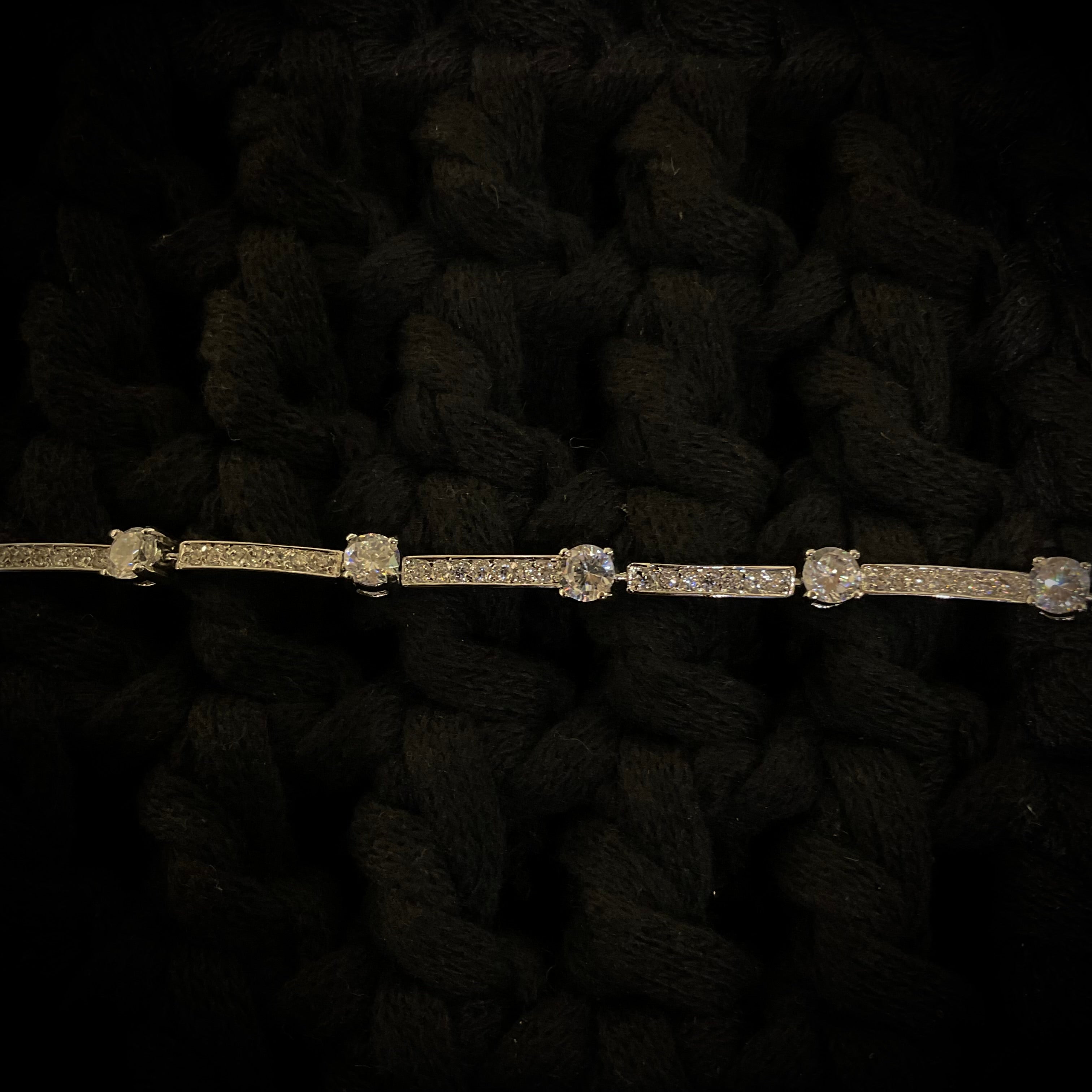 Pulsera Rodio Cristalino 7