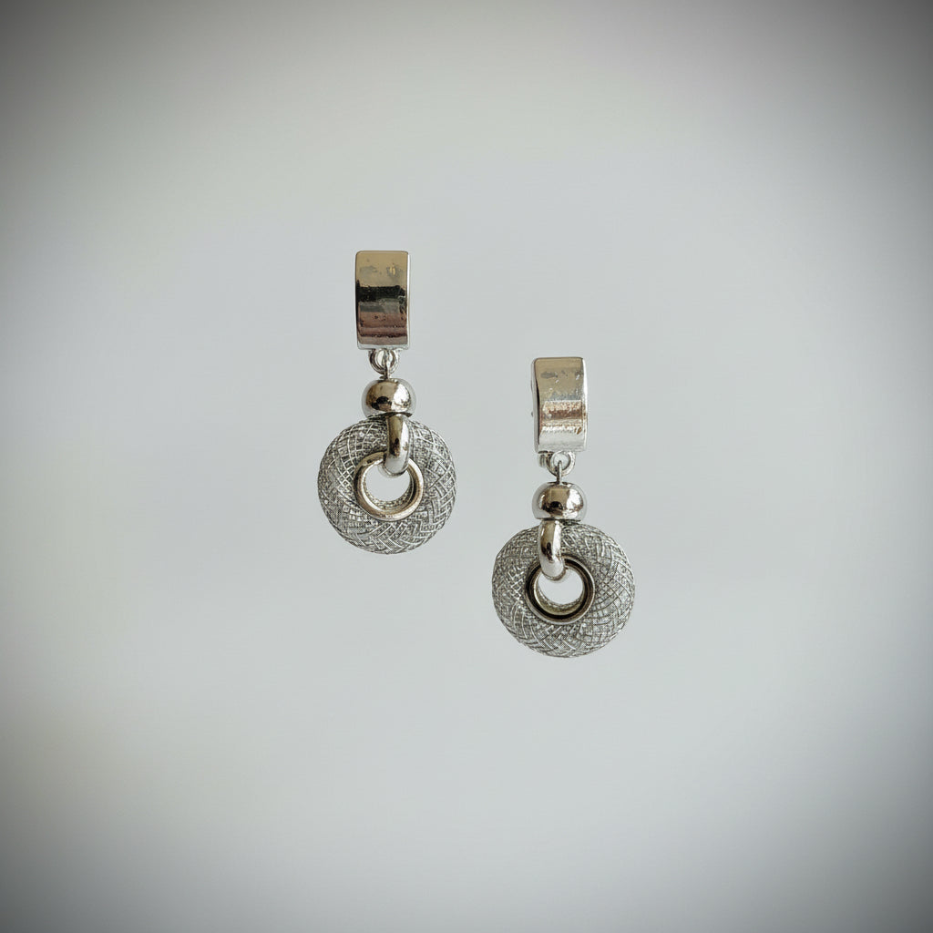 Aretes Rodio Plata