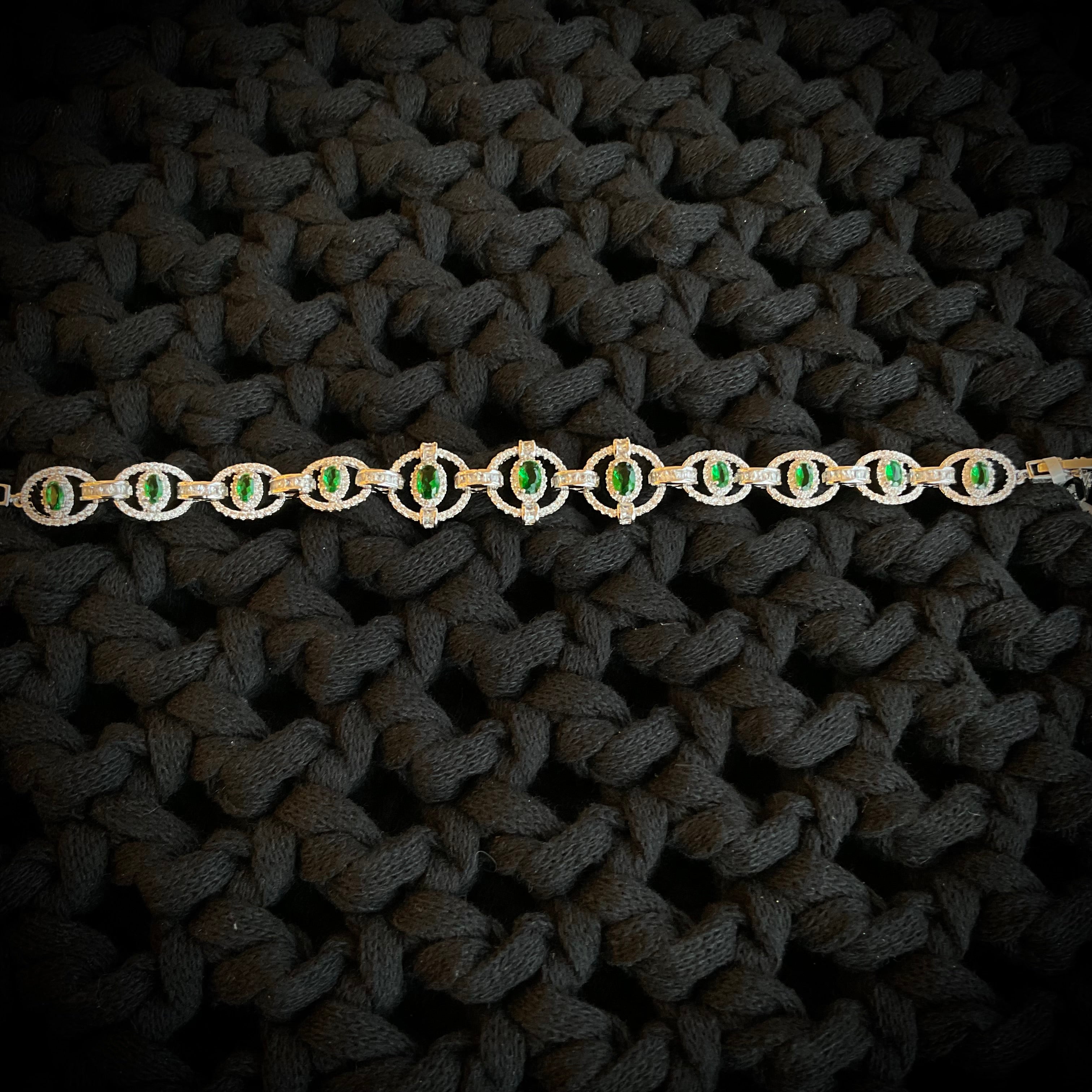 Pulsera Chapa de Oro Verde