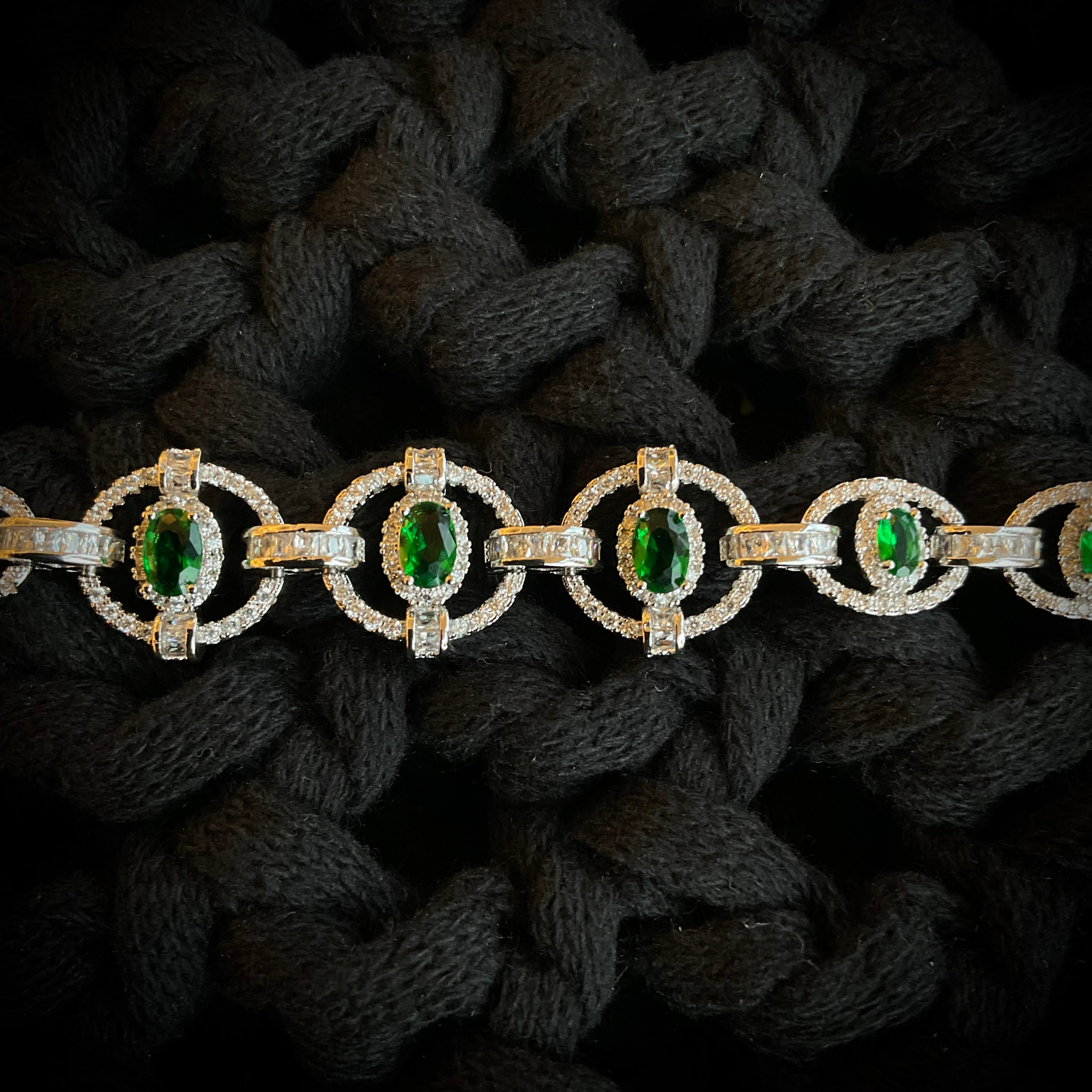 Pulsera Chapa de Oro Verde