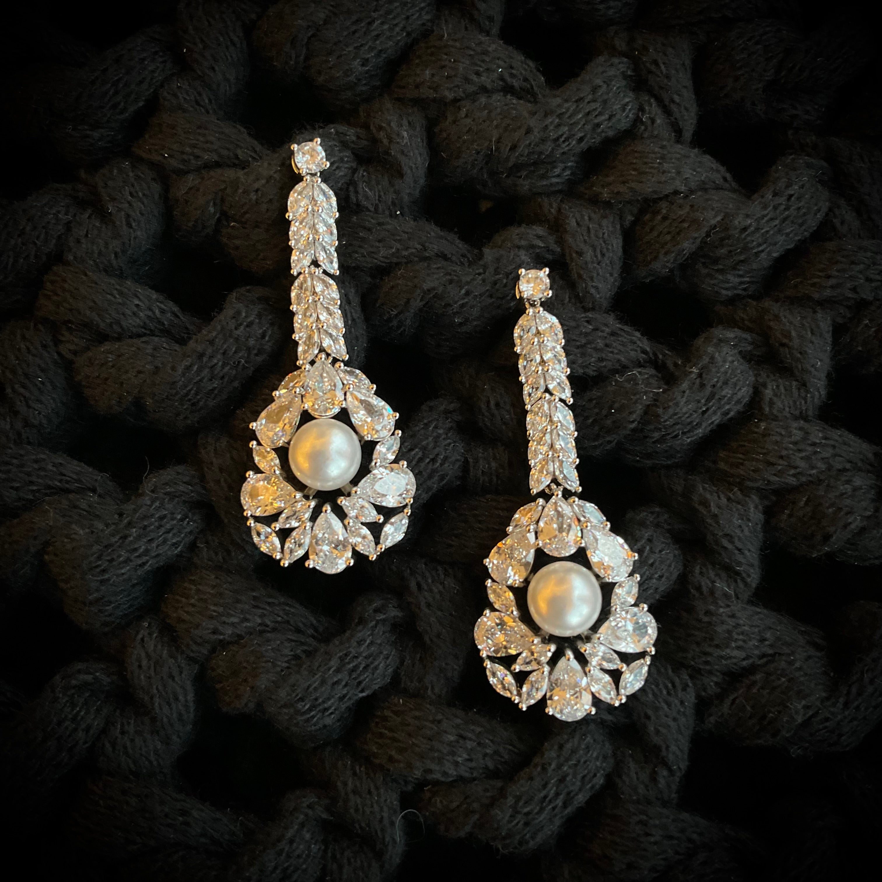 Aretes Rodio Perla 2