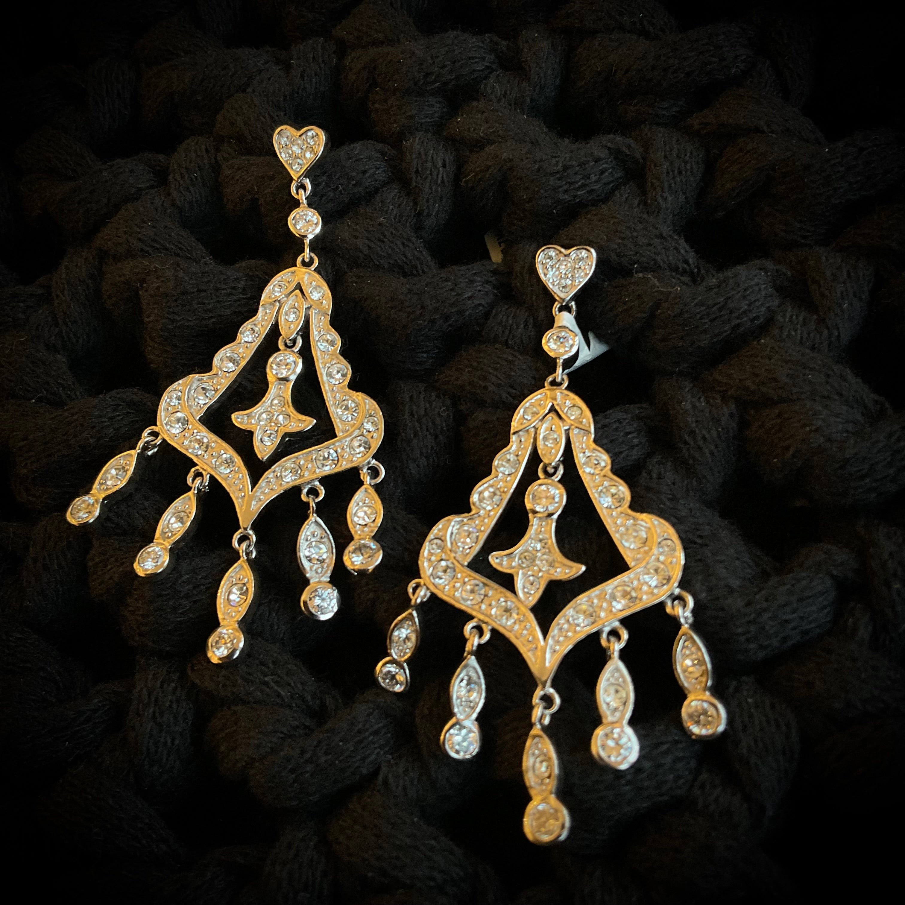 Aretes Candelabro con Zirconias Cristalinas