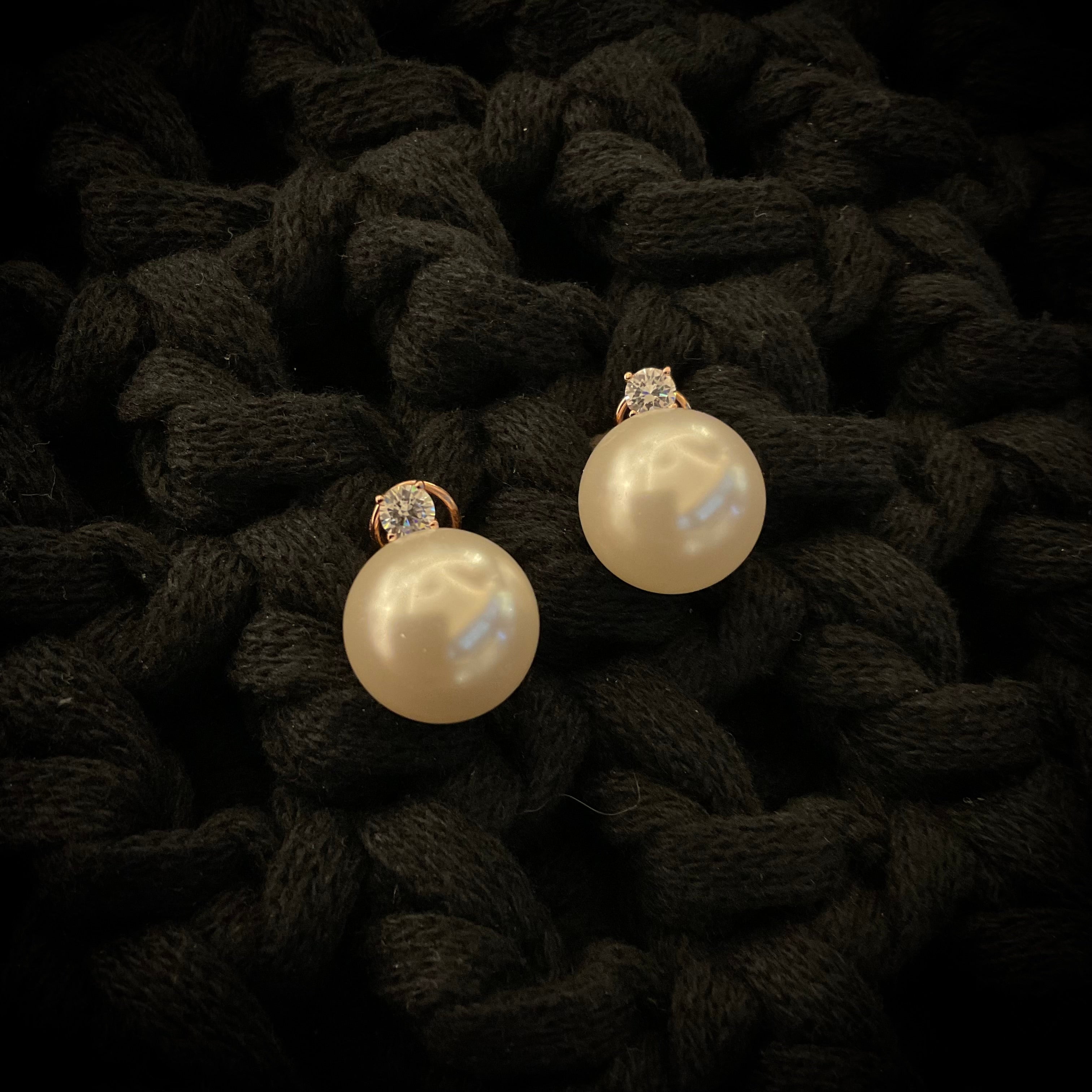 Aretes Plata Rosada Blanco