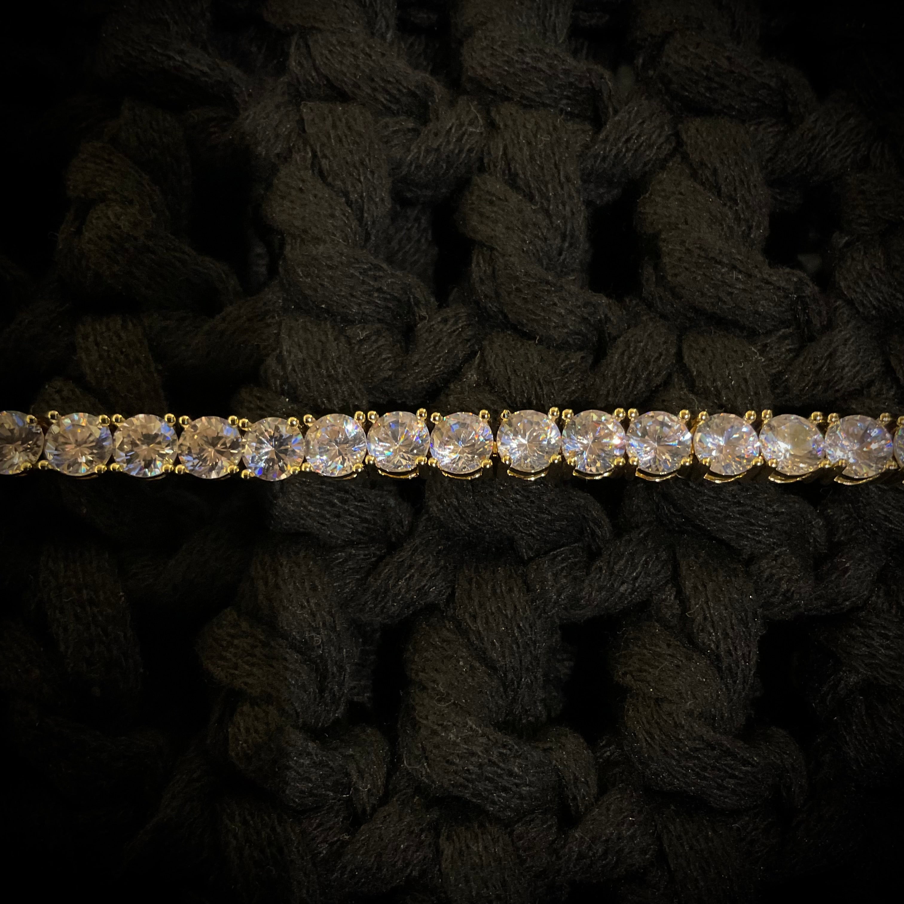 Pulsera Chapa de Oro Cristalino 6