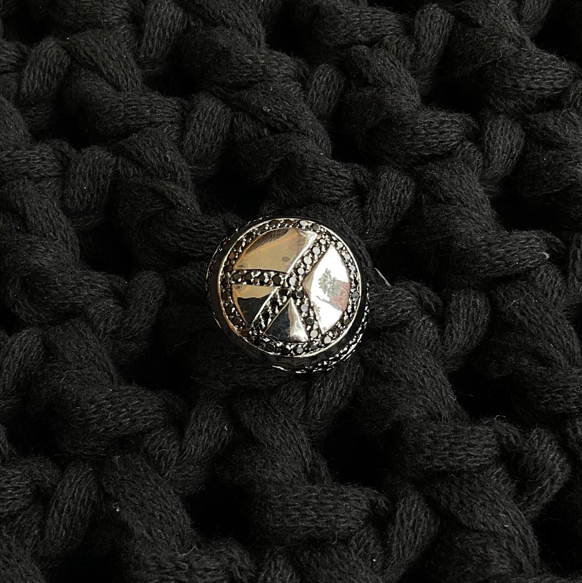 Anillo Plata Plateada Negro 1