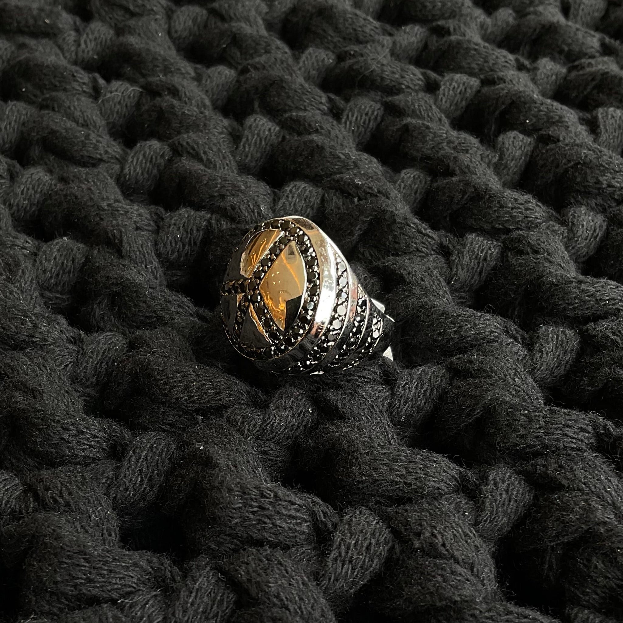 Anillo Plata Plateada Negro 1