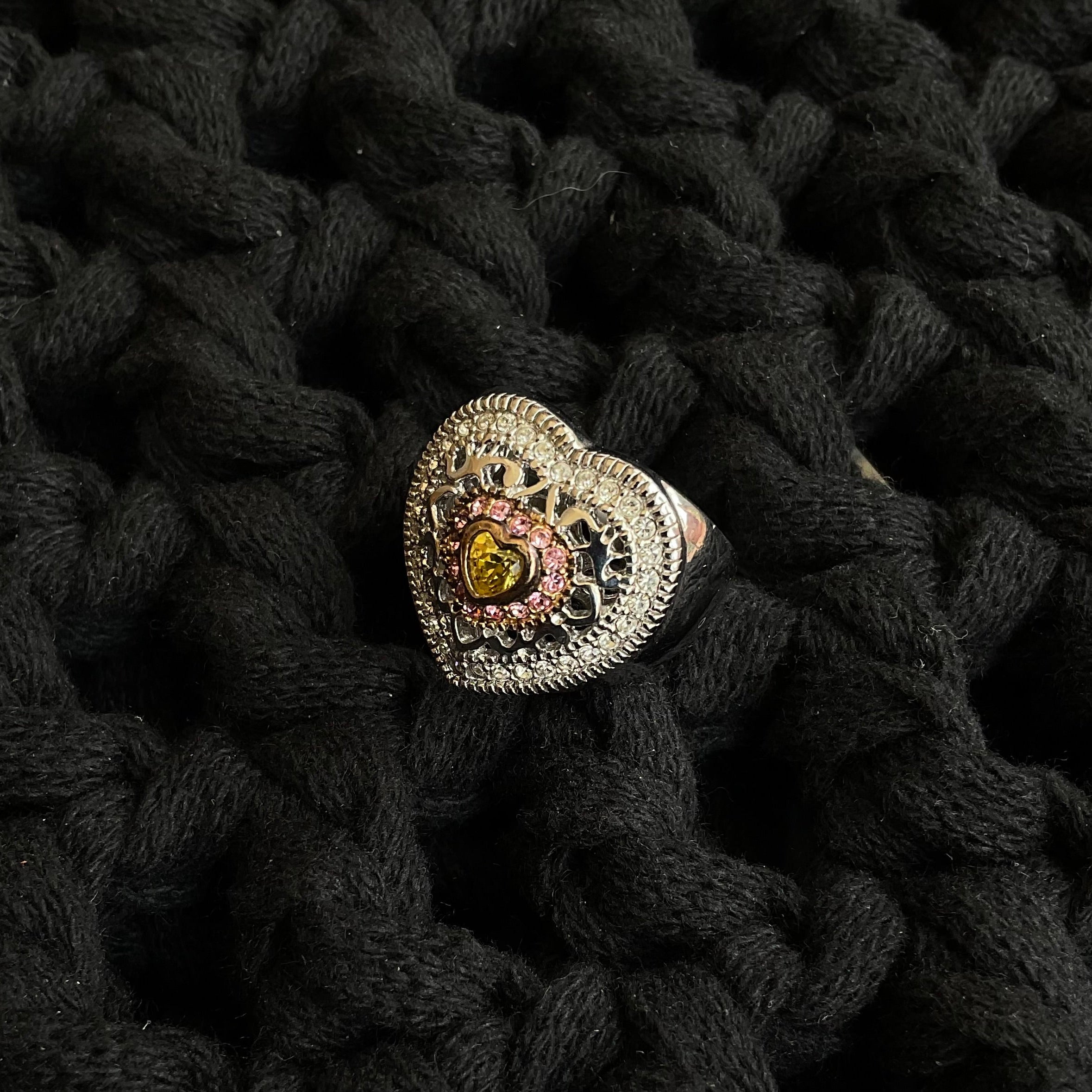 Anillo Plata Plateada Rosa 1