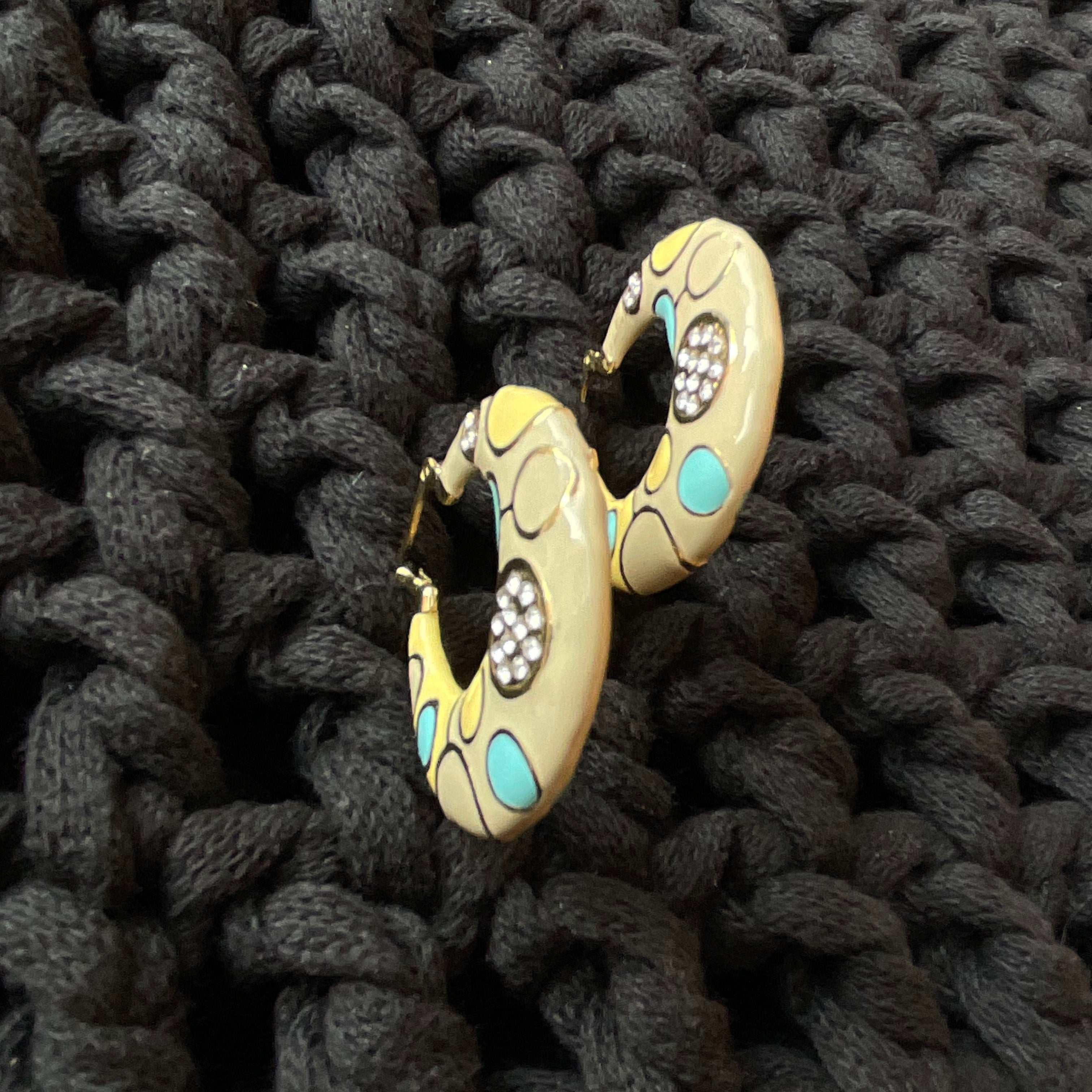 Aretes Oro Laminado Multicolor