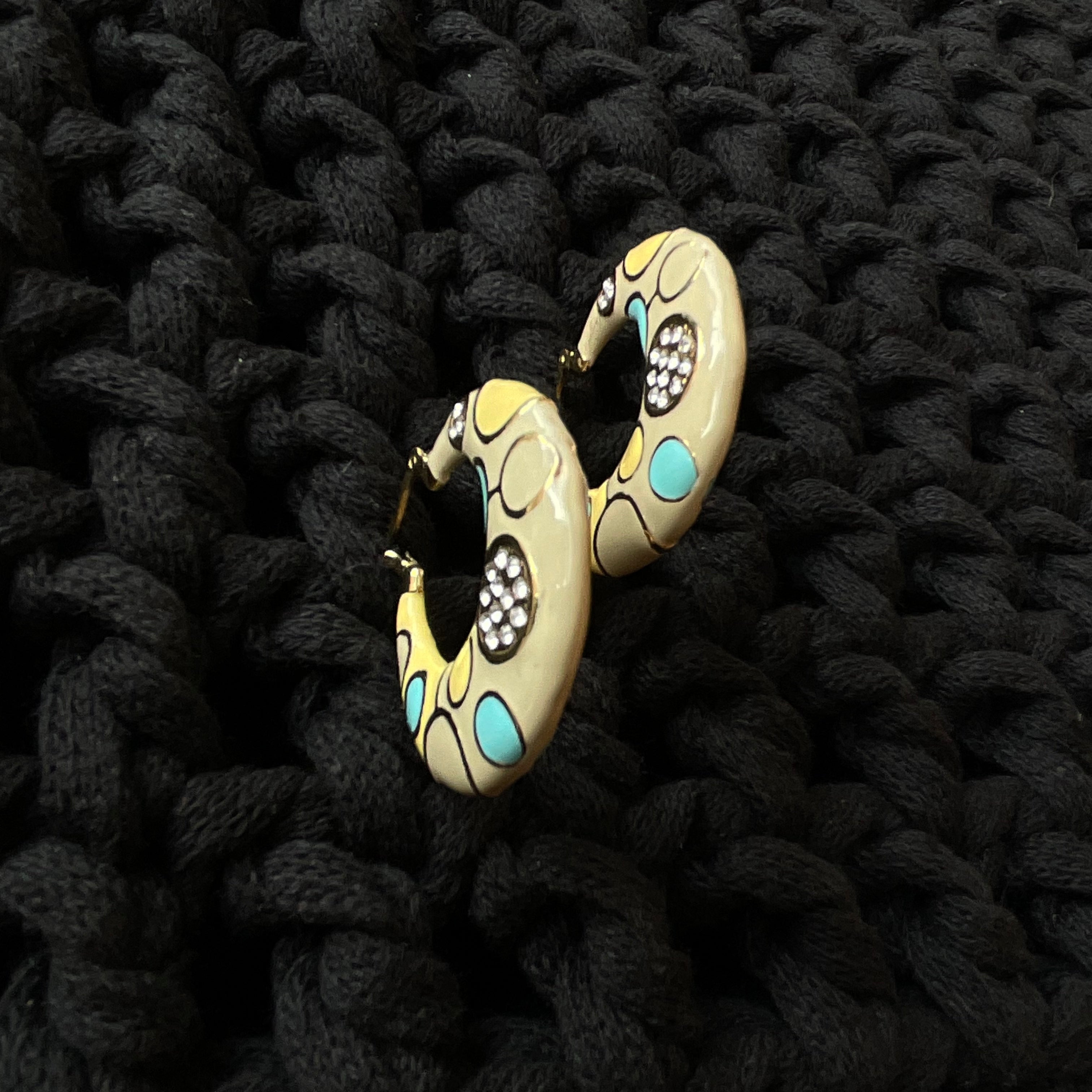 Aretes Oro Laminado Multicolor