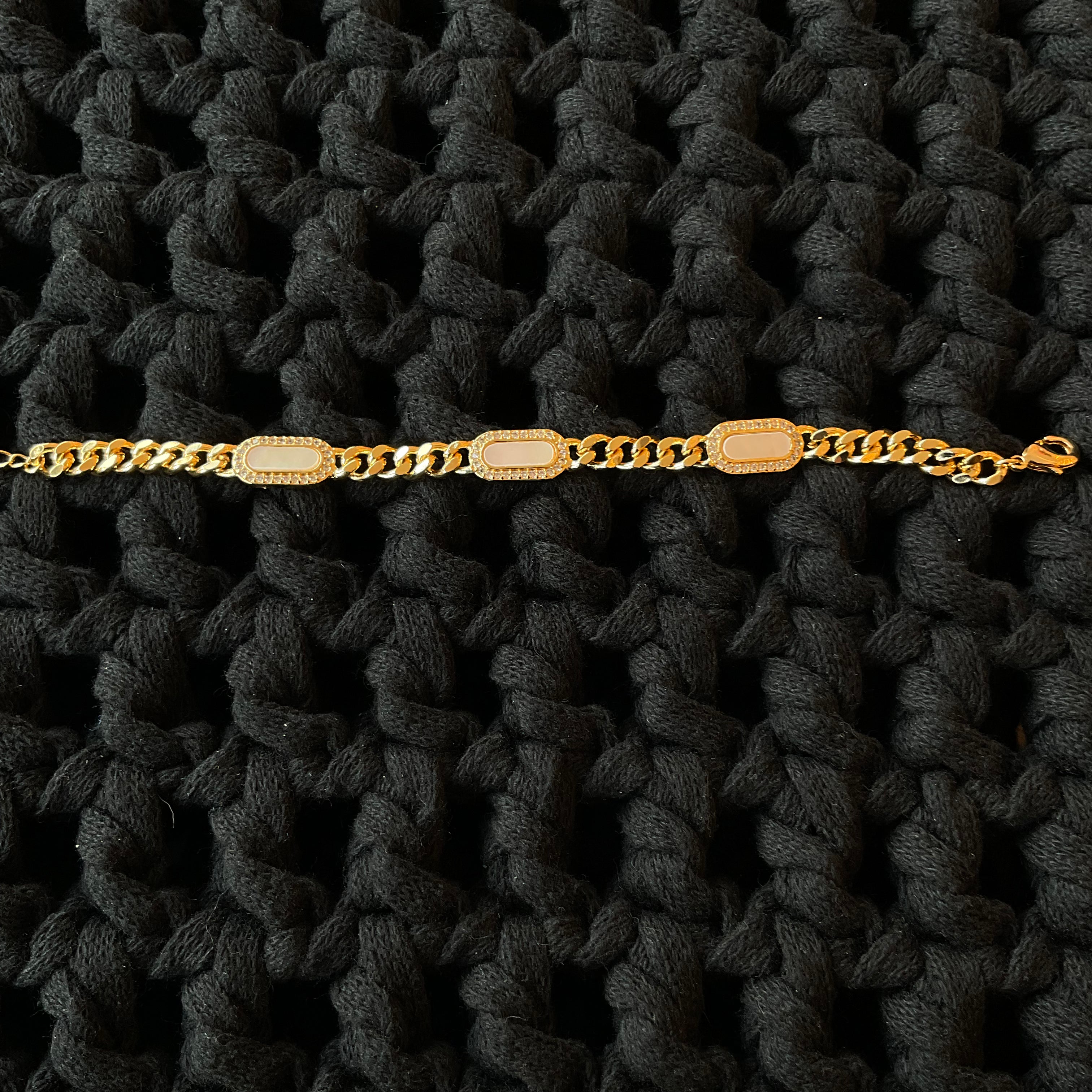 Pulsera Chapa Oro Dorado